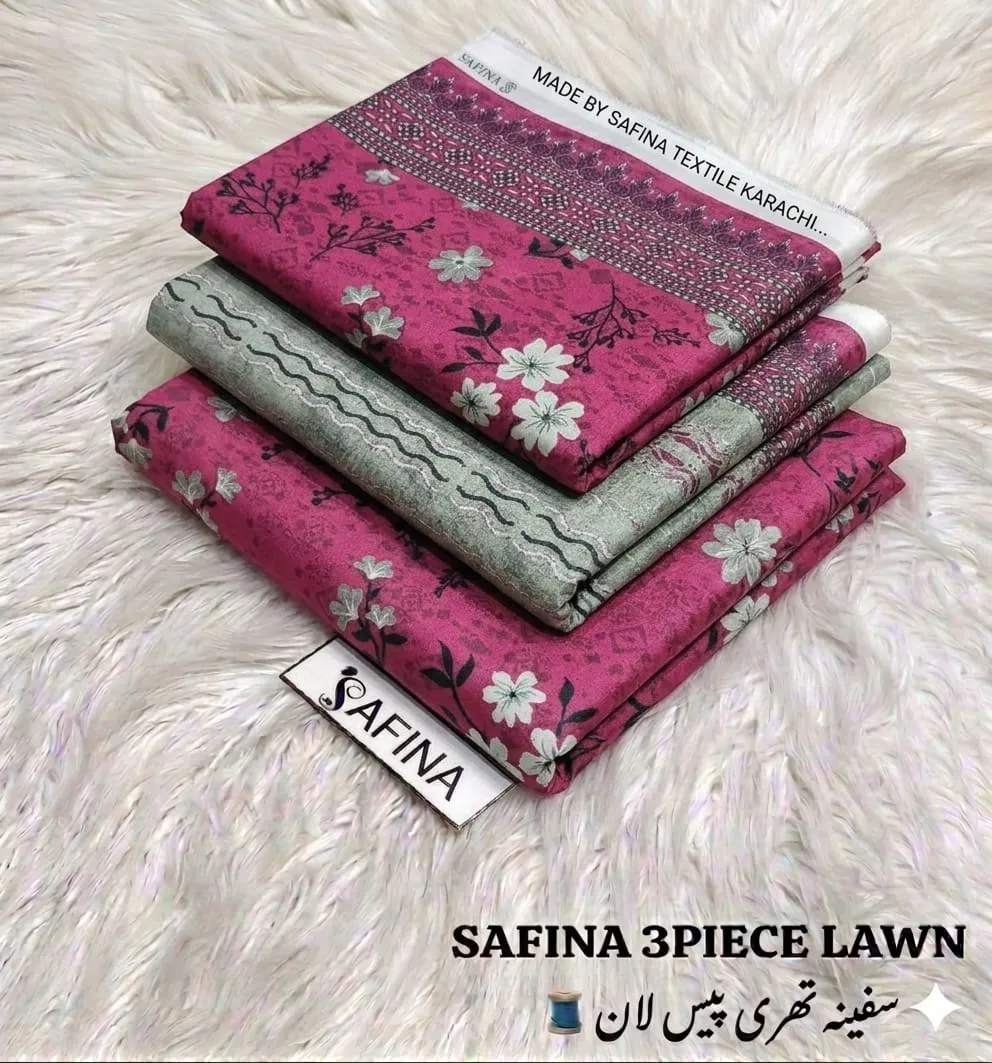 Safina Printed Lawn 3PC Suit 2026 | Original Summer Collection