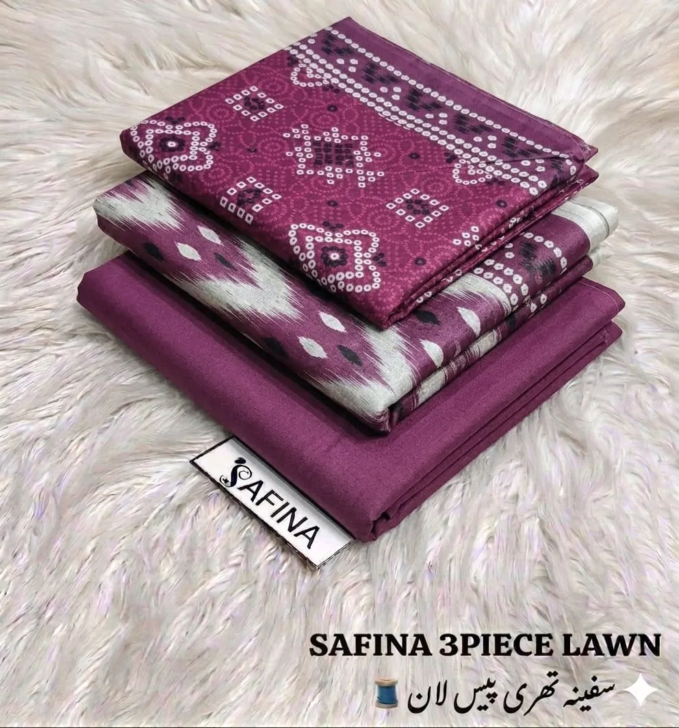 Safina Printed Lawn 3PC Suit 2026 | Original Summer Collection