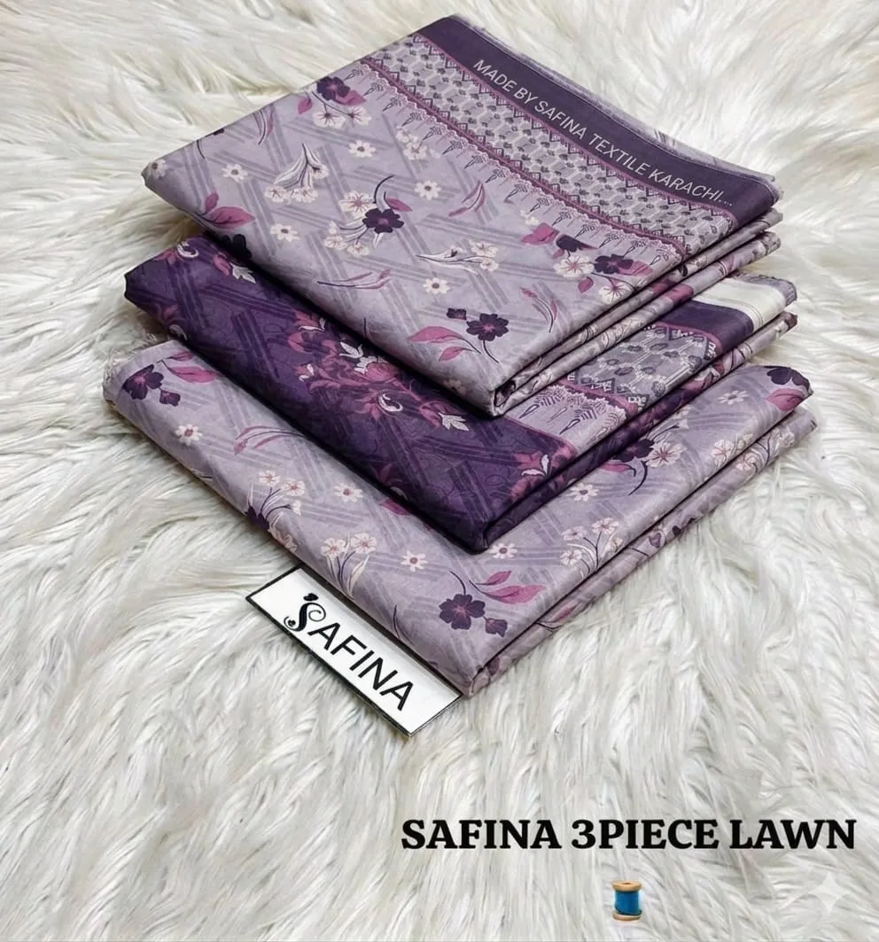 Safina Printed Lawn 3PC Suit 2026 | Original Summer Collection