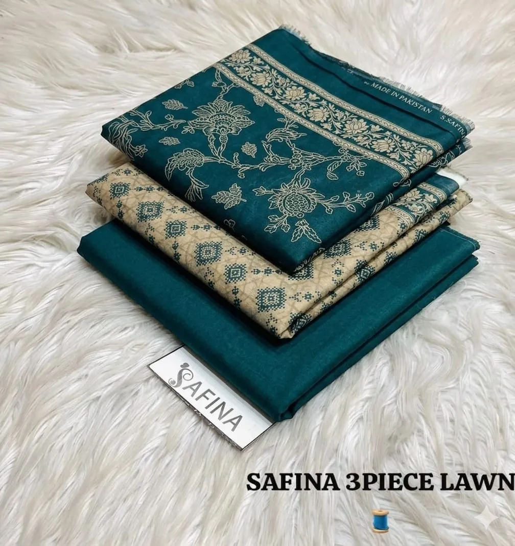 Safina Printed Lawn 3PC Suit 2026 | Original Summer Collection