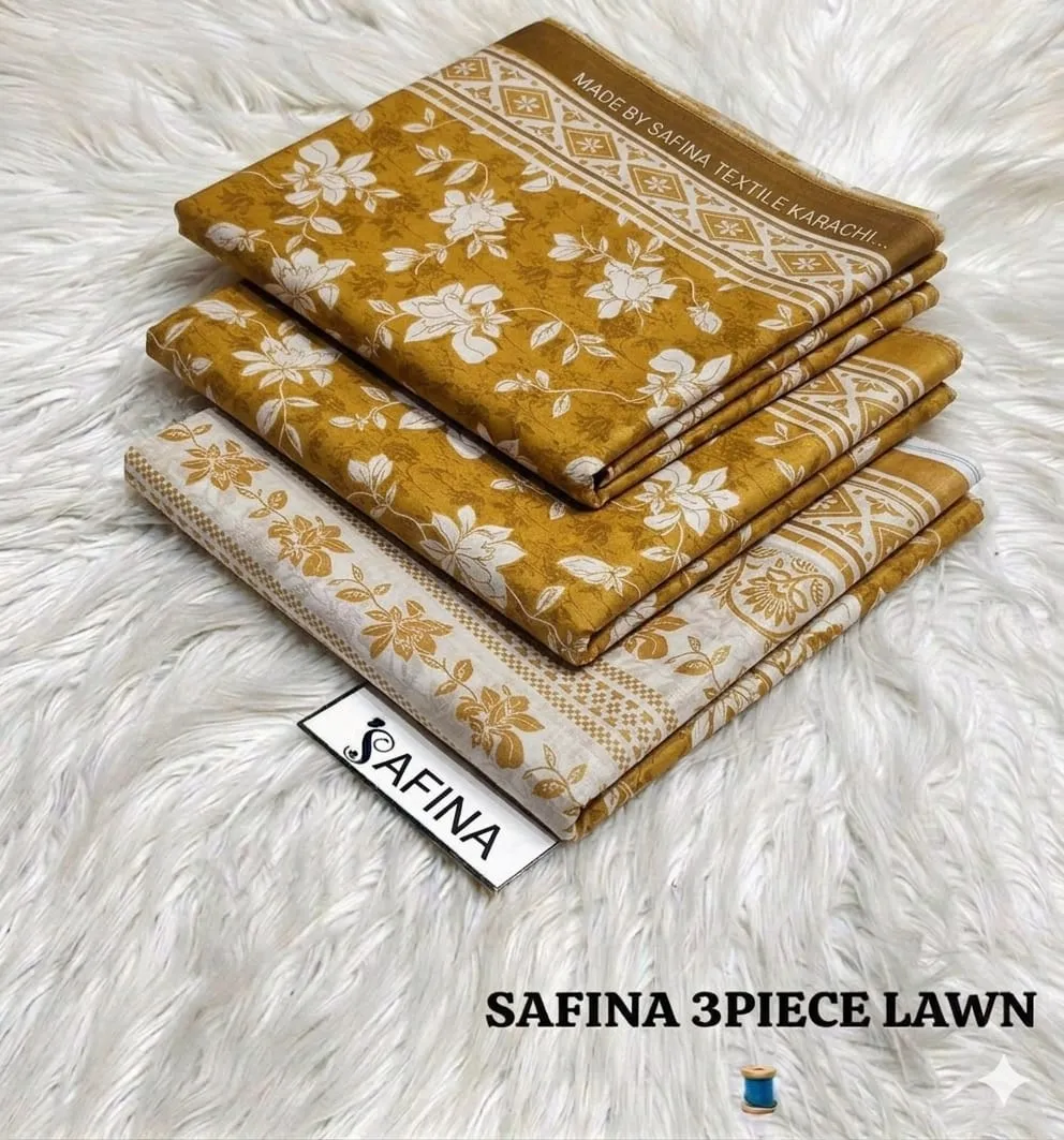 Safina Printed Lawn 3PC Suit 2026 | Original Summer Collection