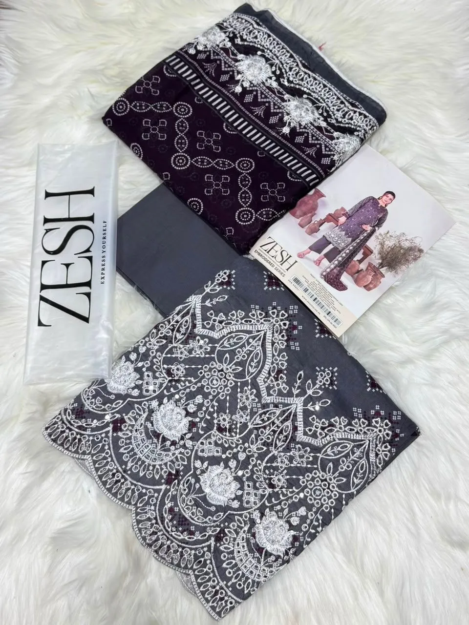 Zesh Embroidered Lawn 3PC Suit 2026 | Original Summer Collection