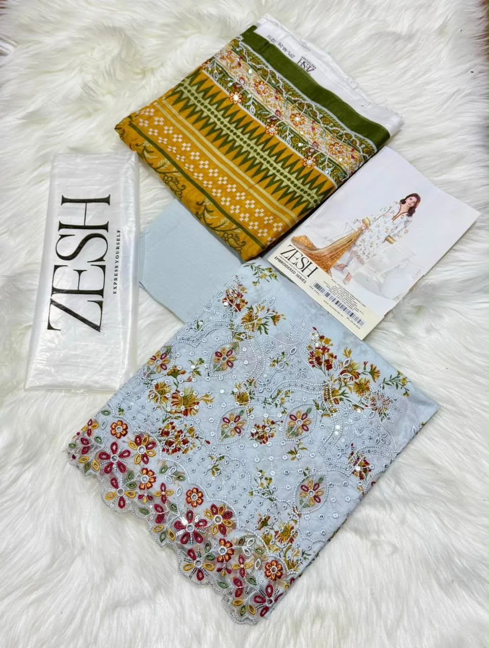 Zesh Embroidered Lawn 3PC Suit 2026 | Original Summer Collection