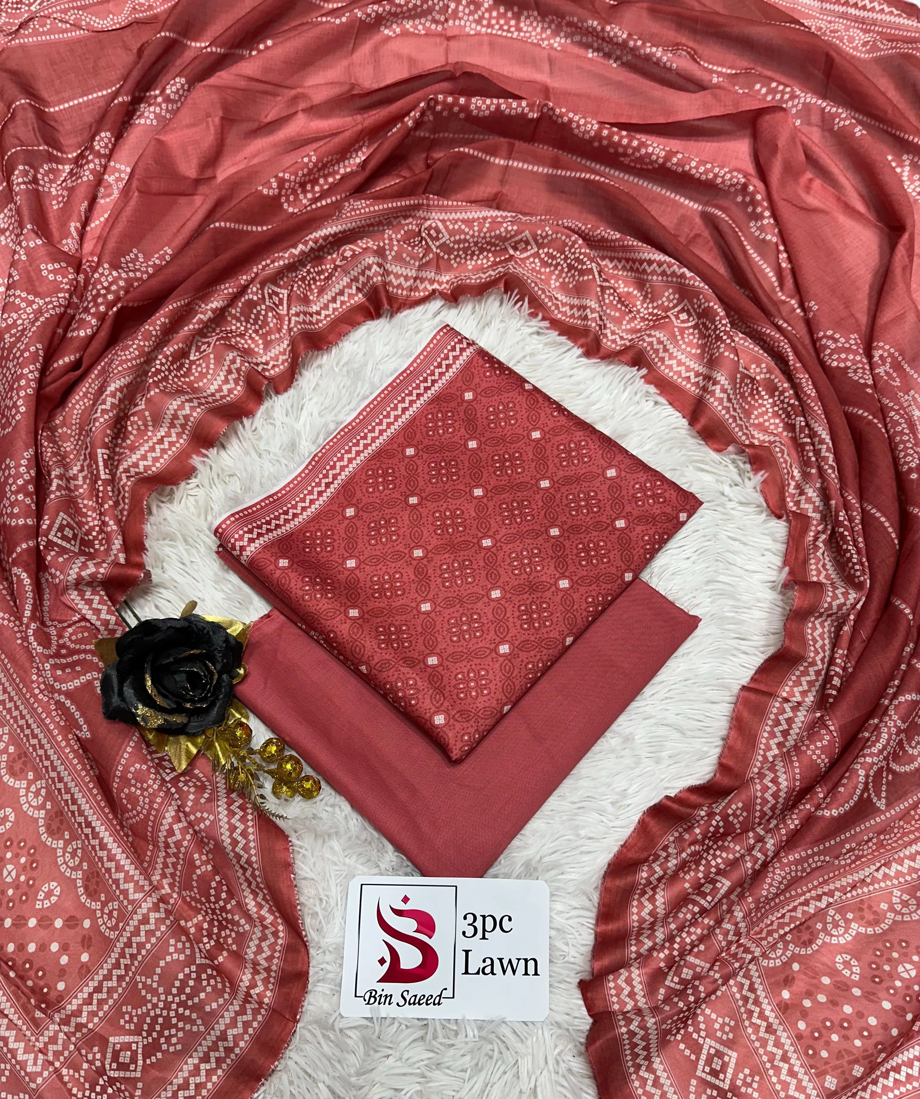 Bin Saeed Digital Printed Lawn 3PC Suit 2026 | Airjet Summer Collection