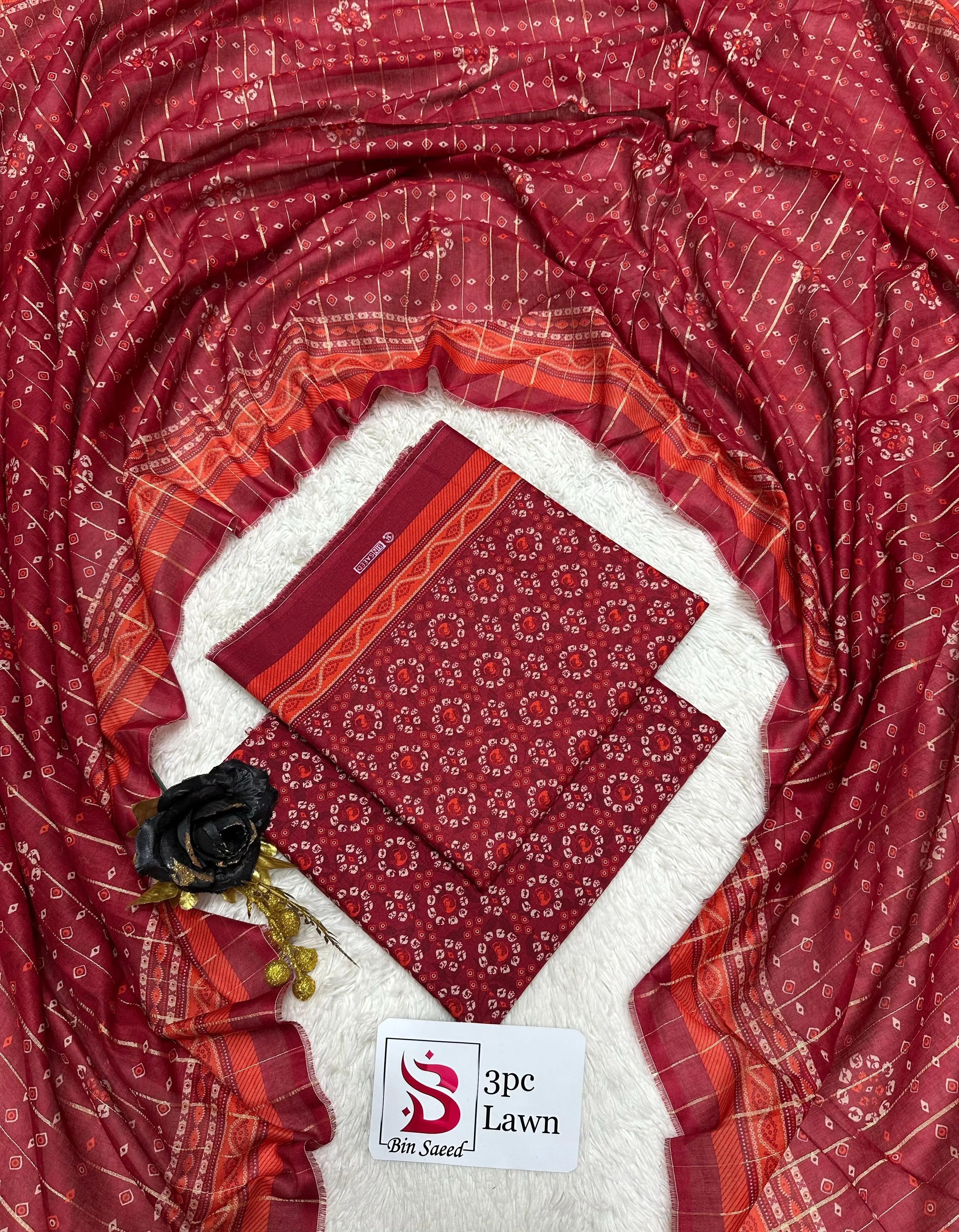 Bin Saeed Digital Printed Lawn 3PC Suit 2026 | Airjet Summer Collection