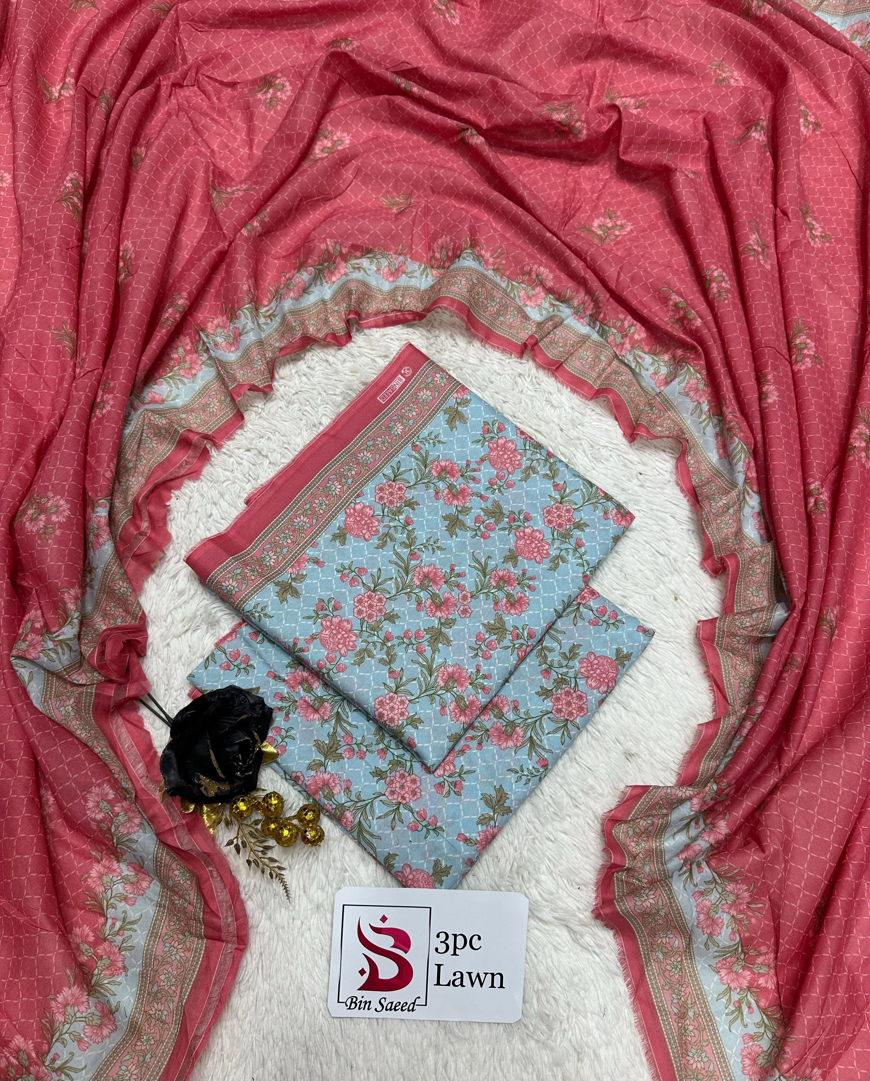 Bin Saeed Digital Printed Lawn 3PC Suit 2026 | Airjet Summer Collection