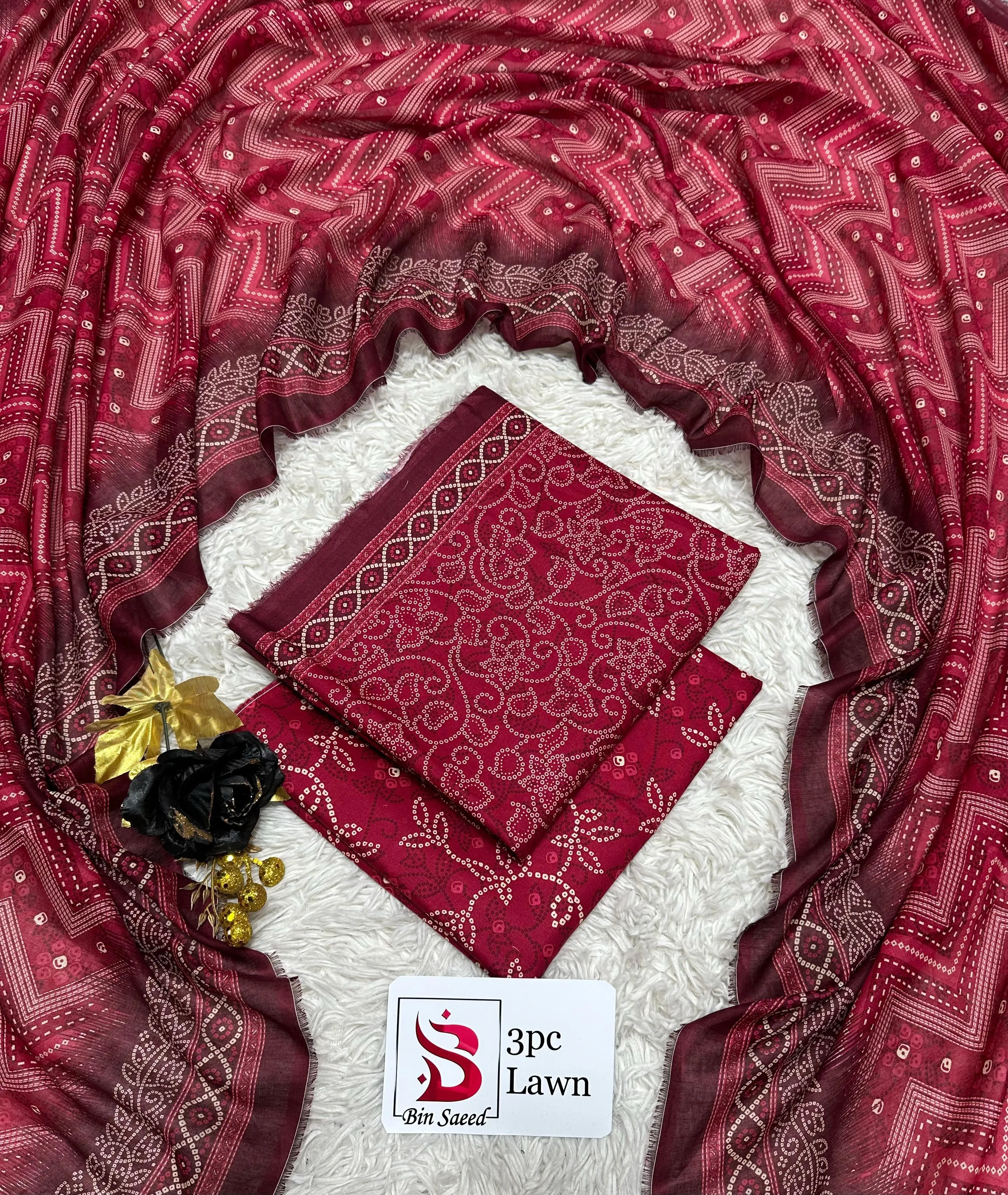 Bin Saeed Digital Printed Lawn 3PC Suit 2026 | Airjet Summer Collection
