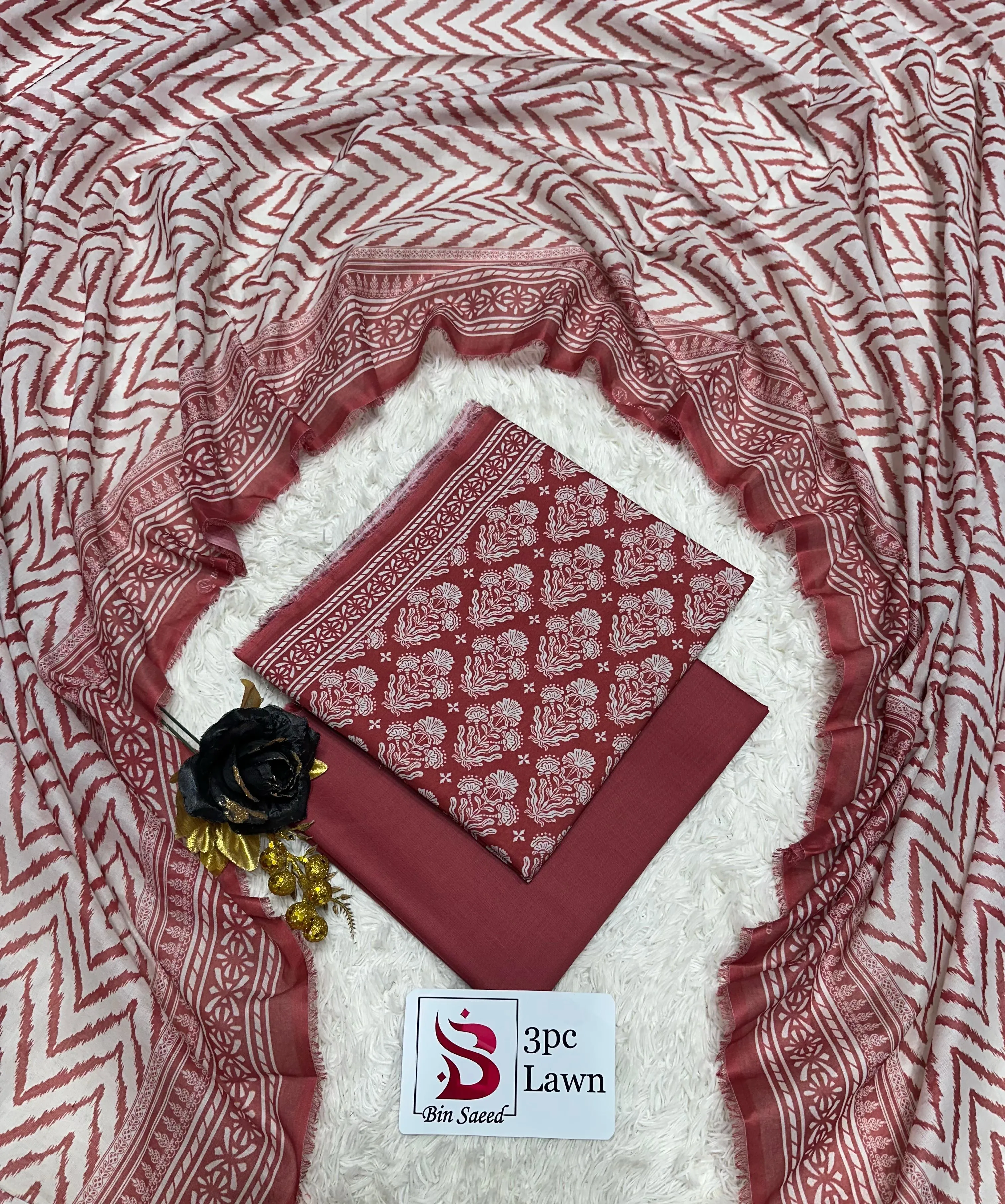 Bin Saeed Lawn 3PC Suit 2026 (54)