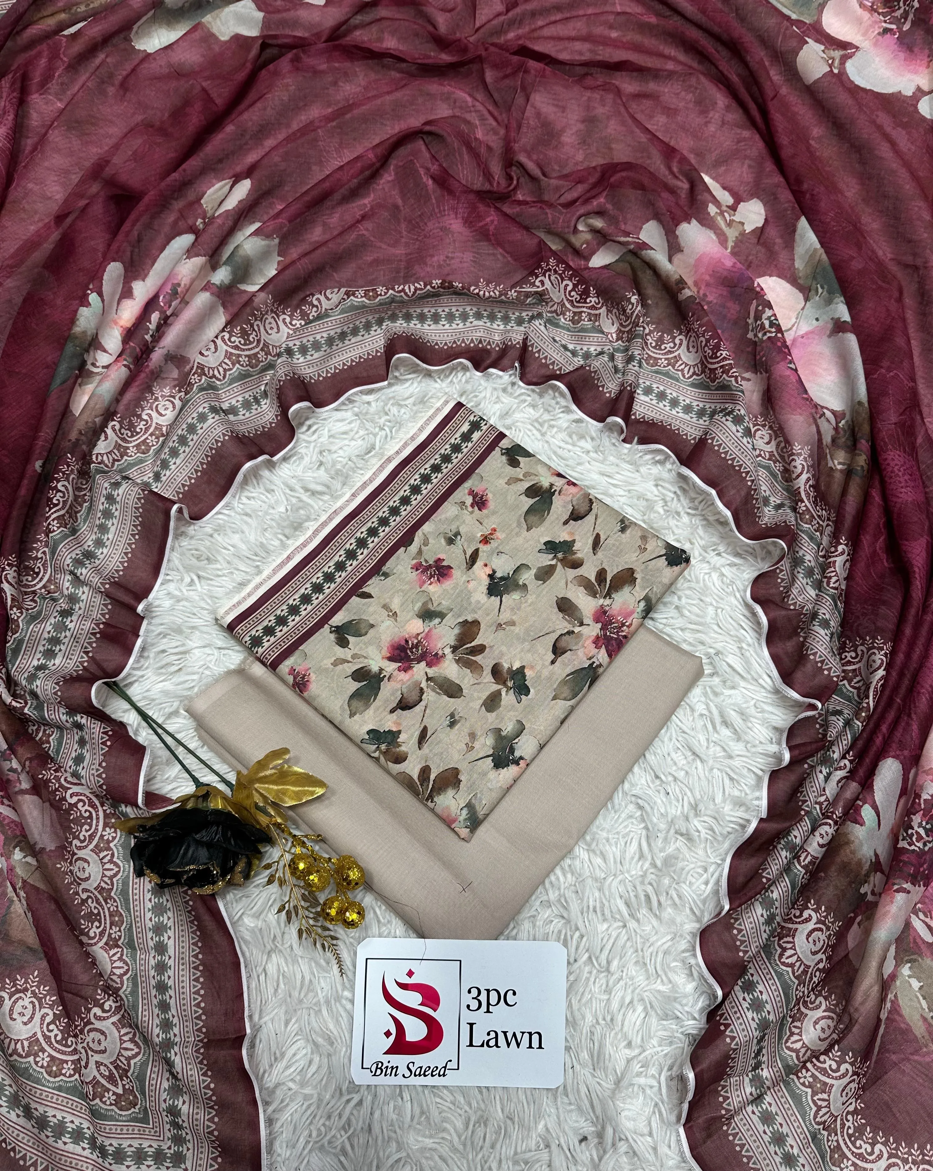 Bin Saeed Lawn 3PC Suit 2026 (50)