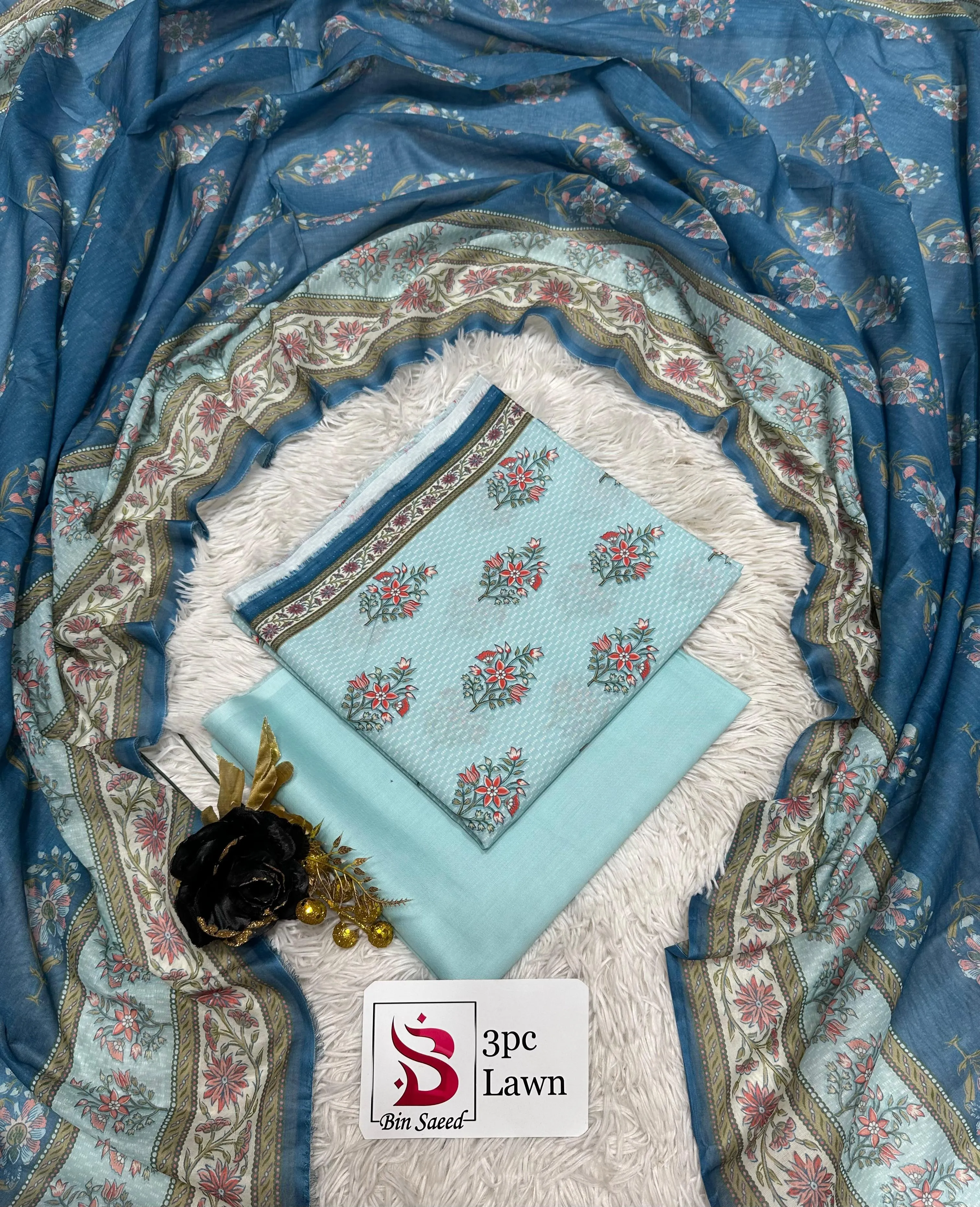 Bin Saeed Lawn 3PC Suit 2026 (41)