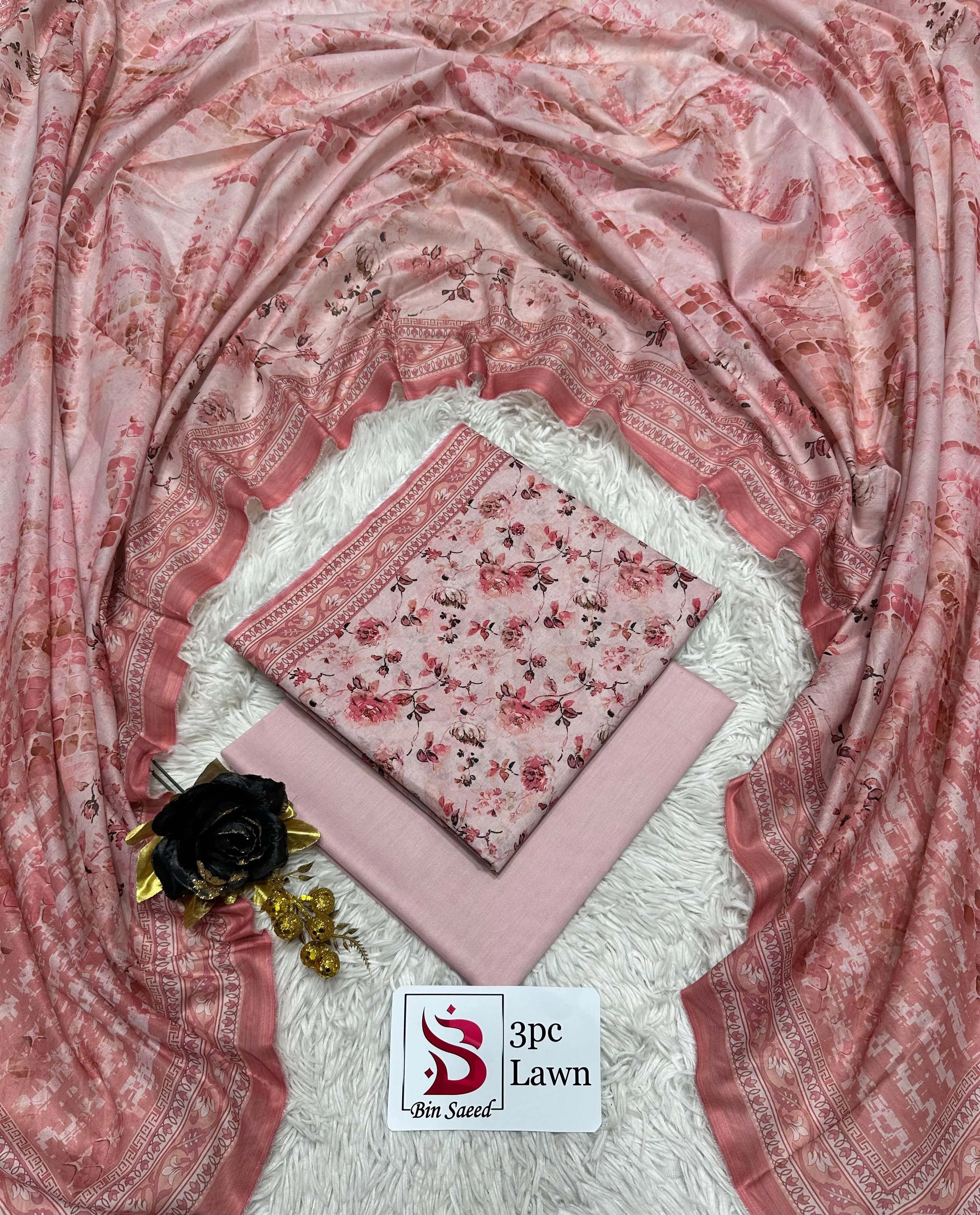 Bin Saeed Lawn 3PC Suit 2026 (40)