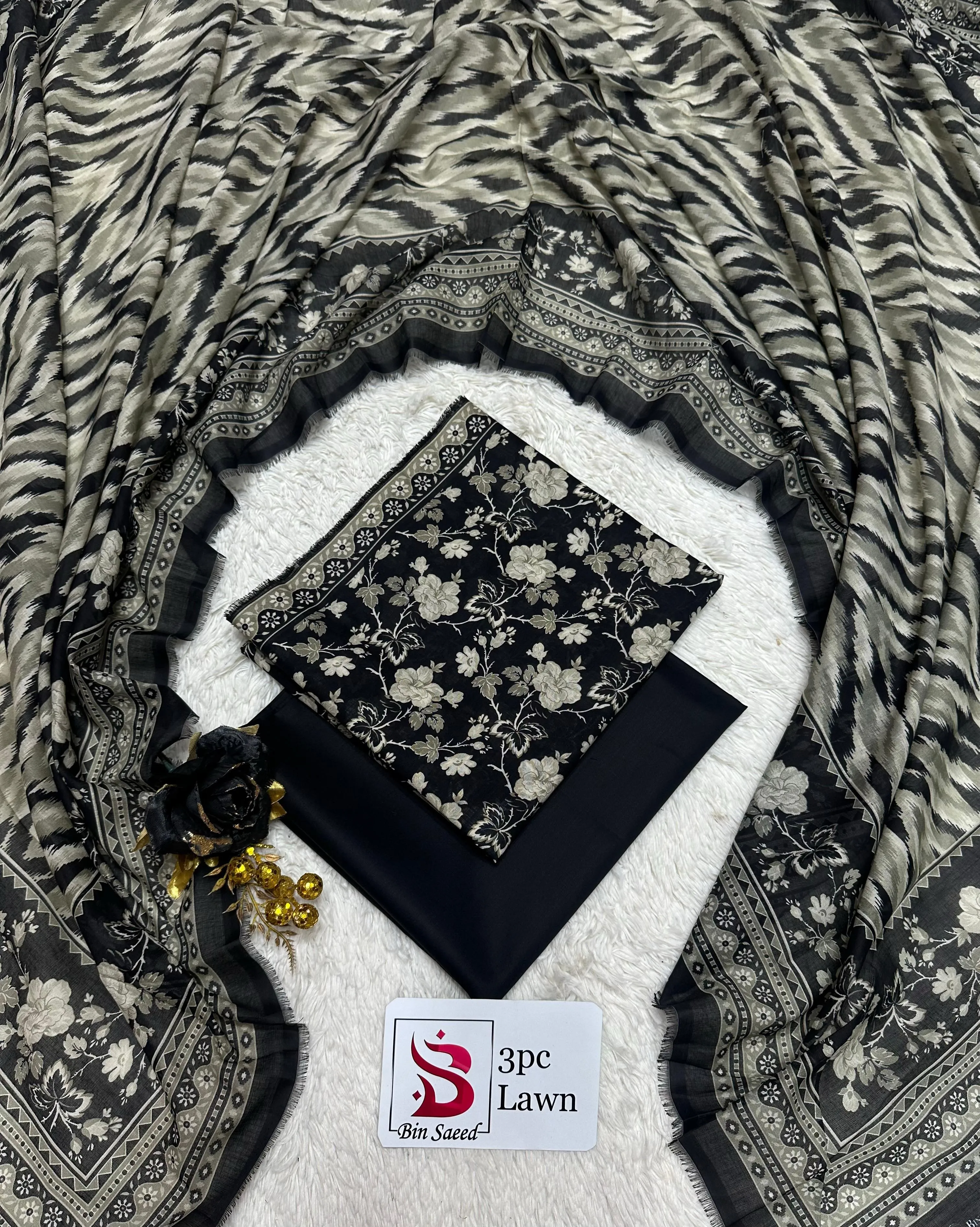 Bin Saeed Lawn 3PC Suit 2026 (38)