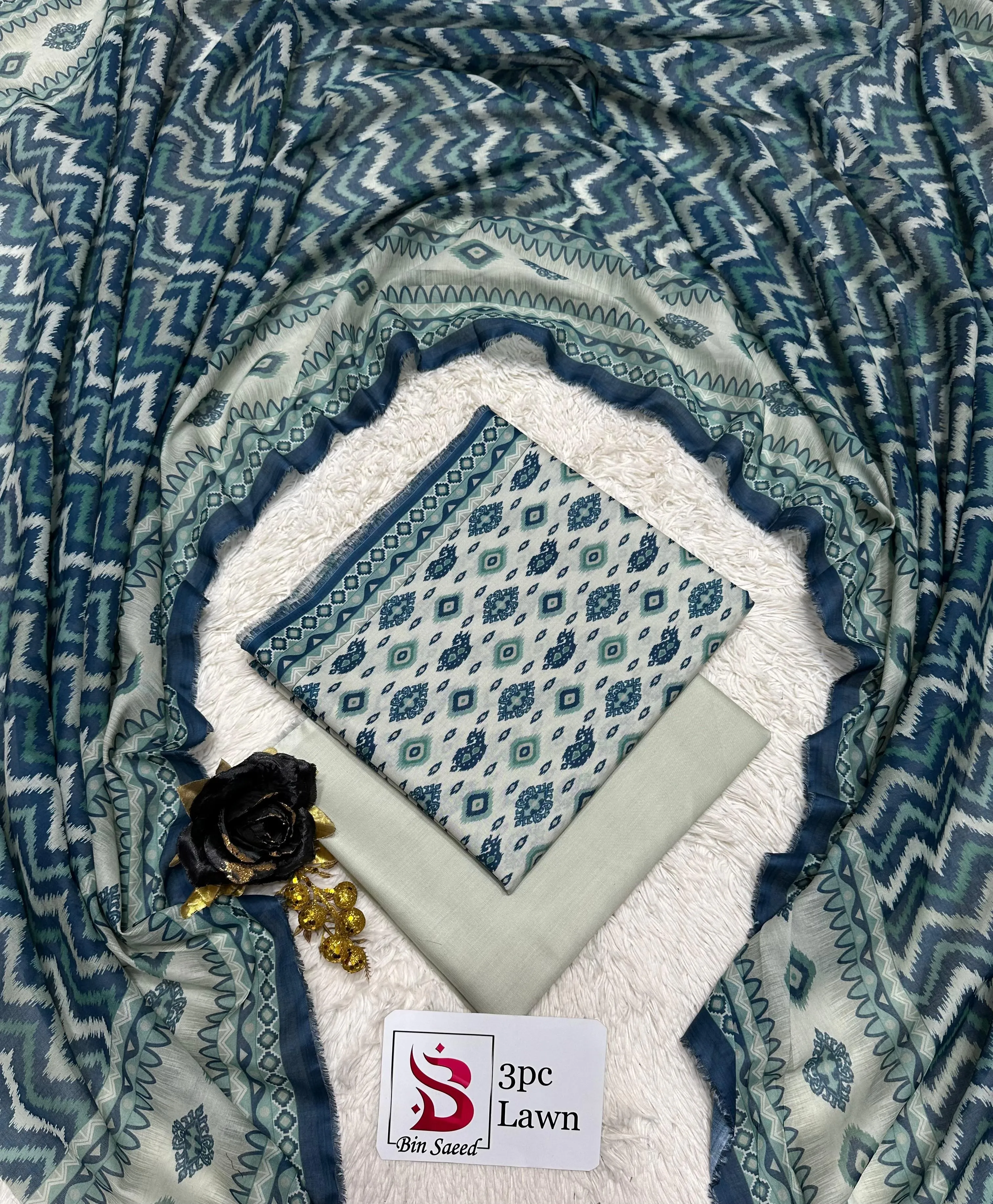 Bin Saeed Lawn 3PC Suit 2026 (34)