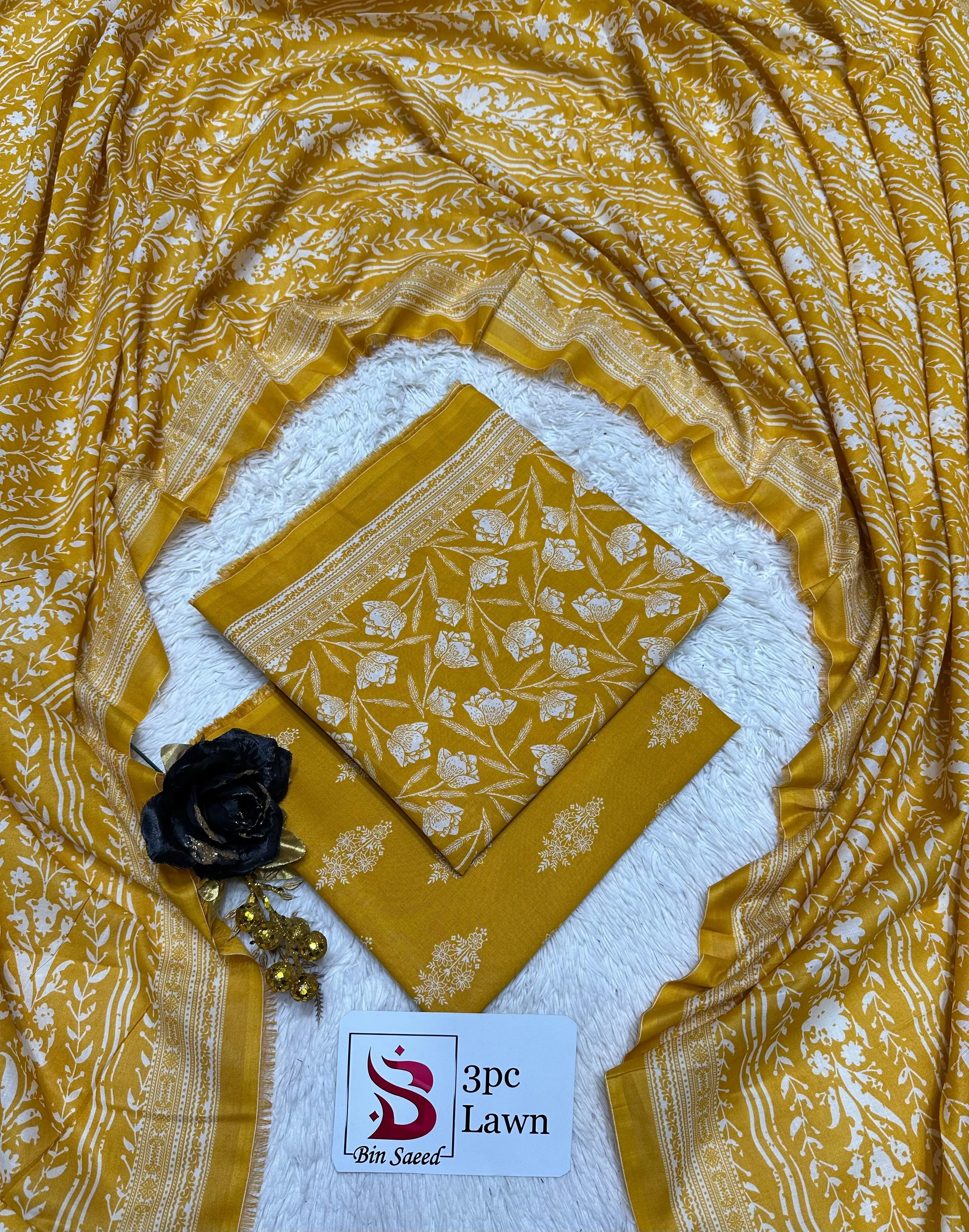 Bin Saeed Lawn 3PC Suit 2026 (32)