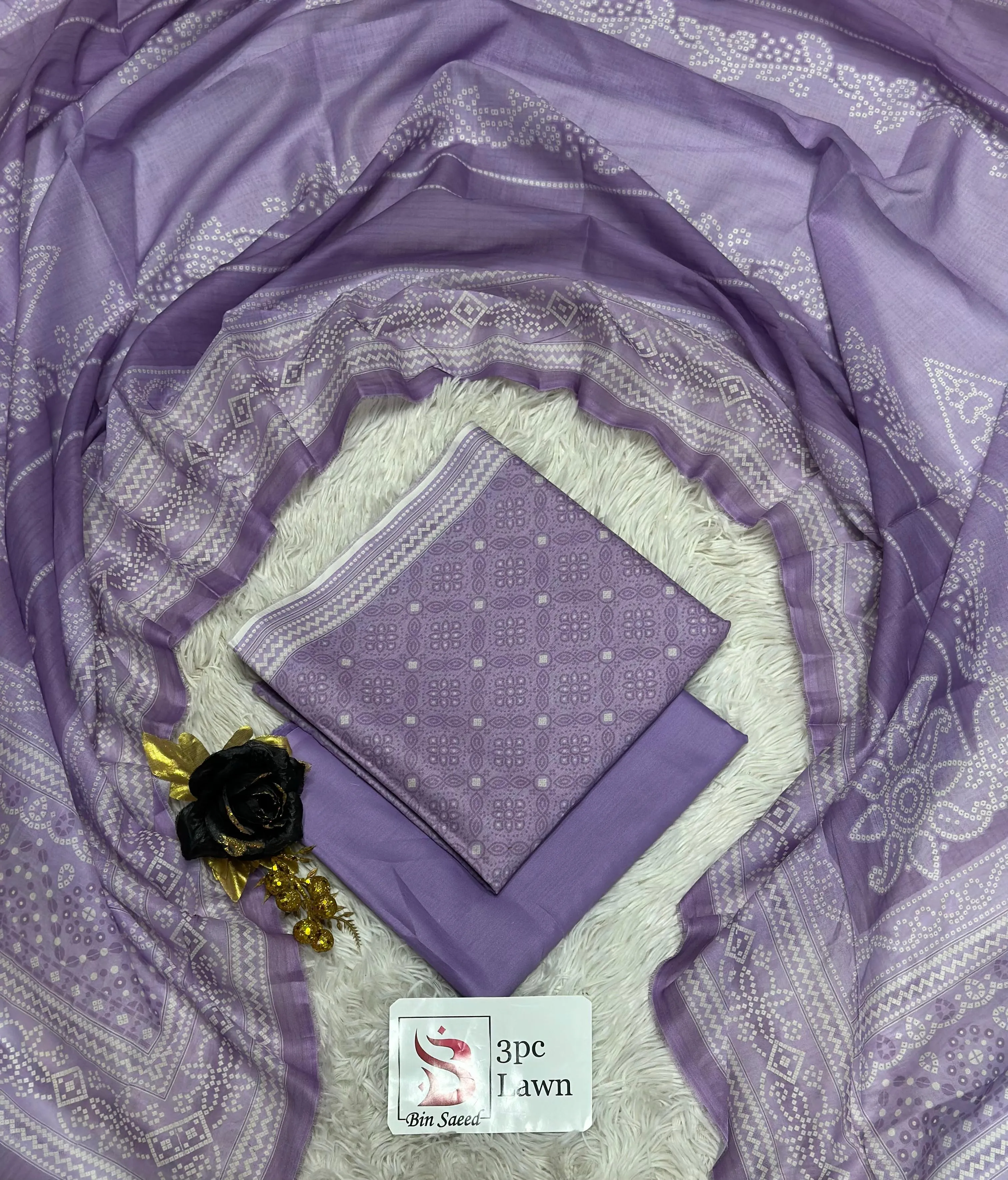 Bin Saeed Lawn 3PC Suit 2026 (27)