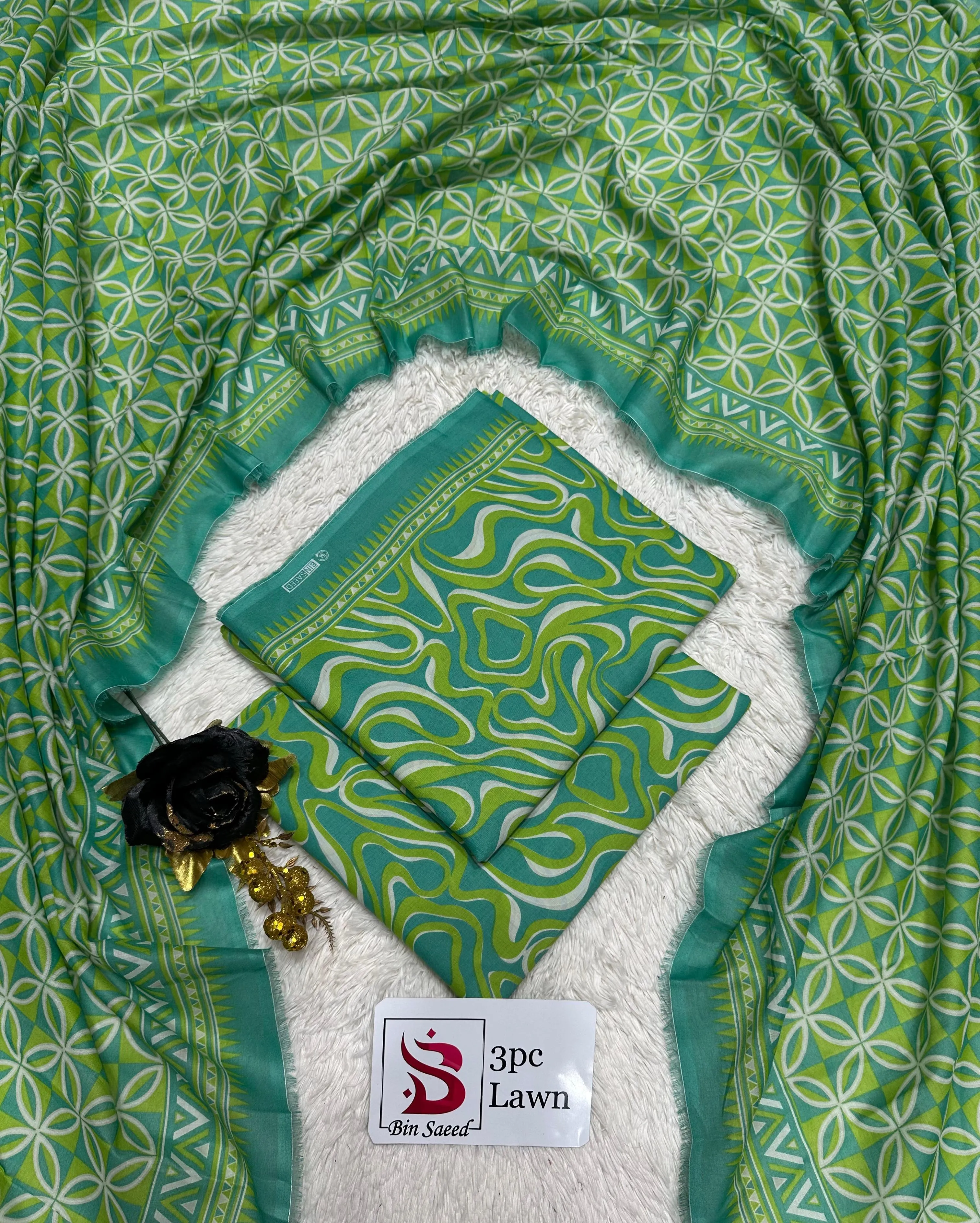 Bin Saeed Lawn 3PC Suit 2026 (26)
