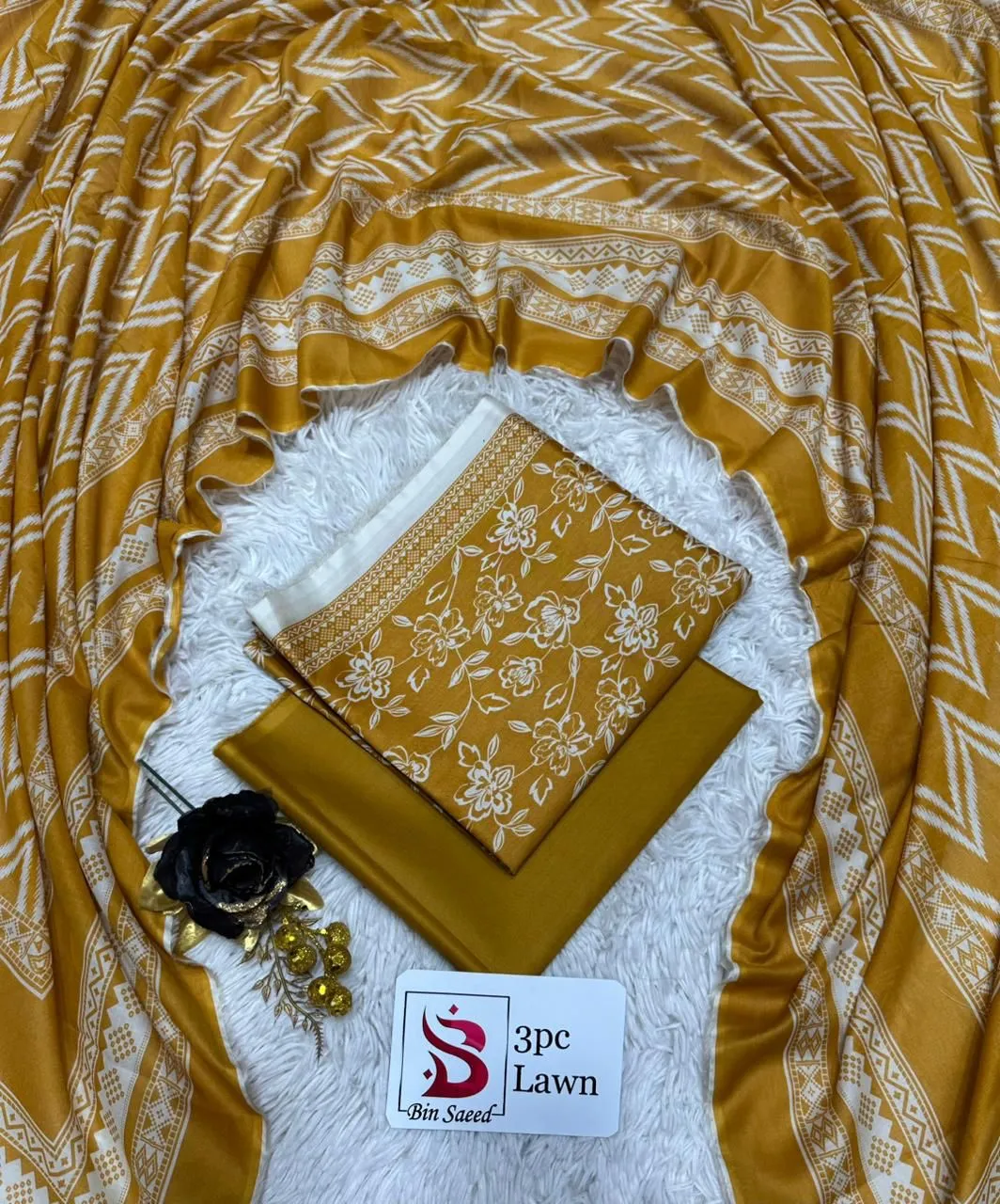 Bin Saeed Lawn 3PC Suit 2026 (25)