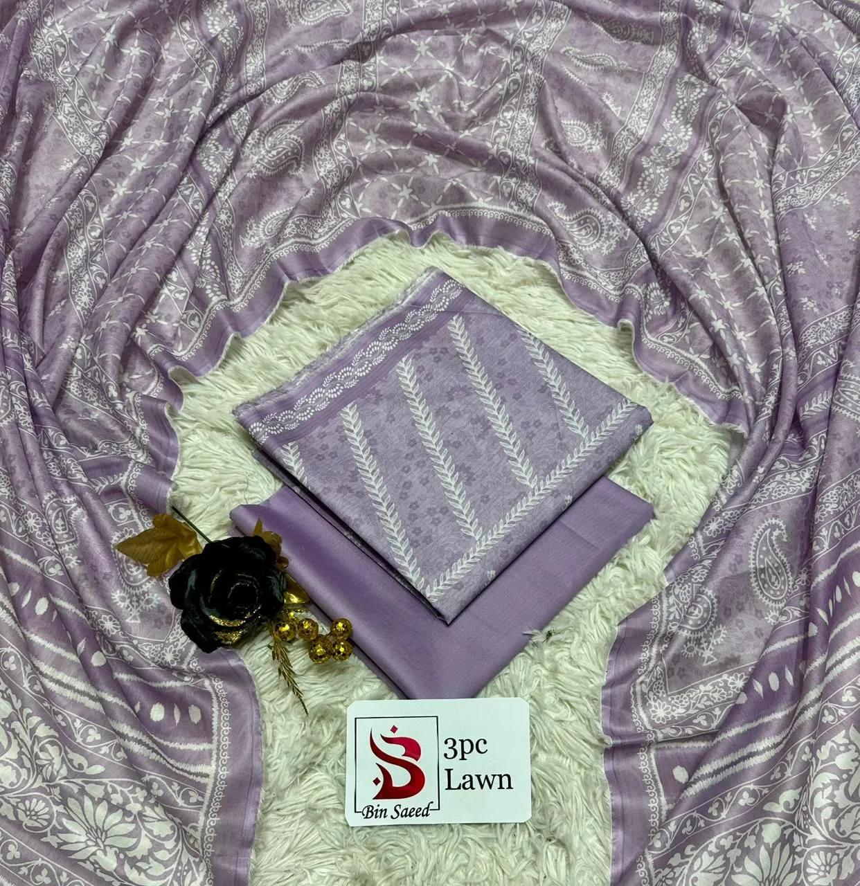 Bin Saeed Lawn 3PC Suit 2026 (22)