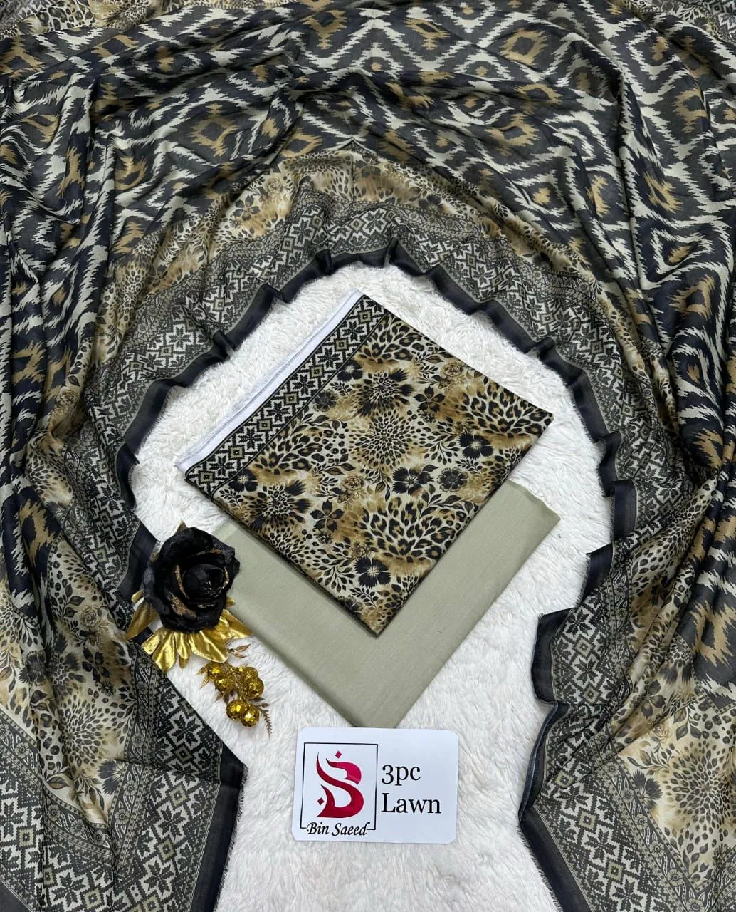 Bin Saeed Lawn 3PC Suit 2026 (19)