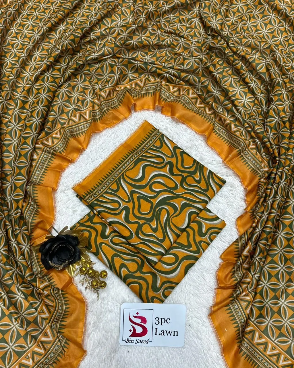 Bin Saeed Lawn 3PC Suit 2026 (18)