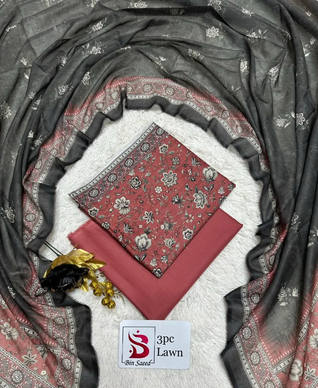 Bin Saeed Lawn 3PC Suit 2026 (16)