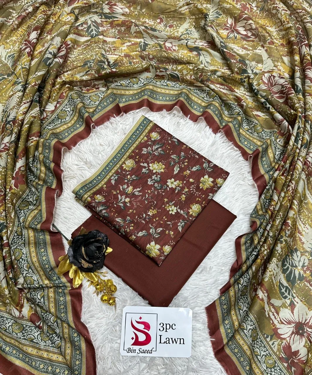 Bin Saeed Lawn 3PC Suit 2026 (12)