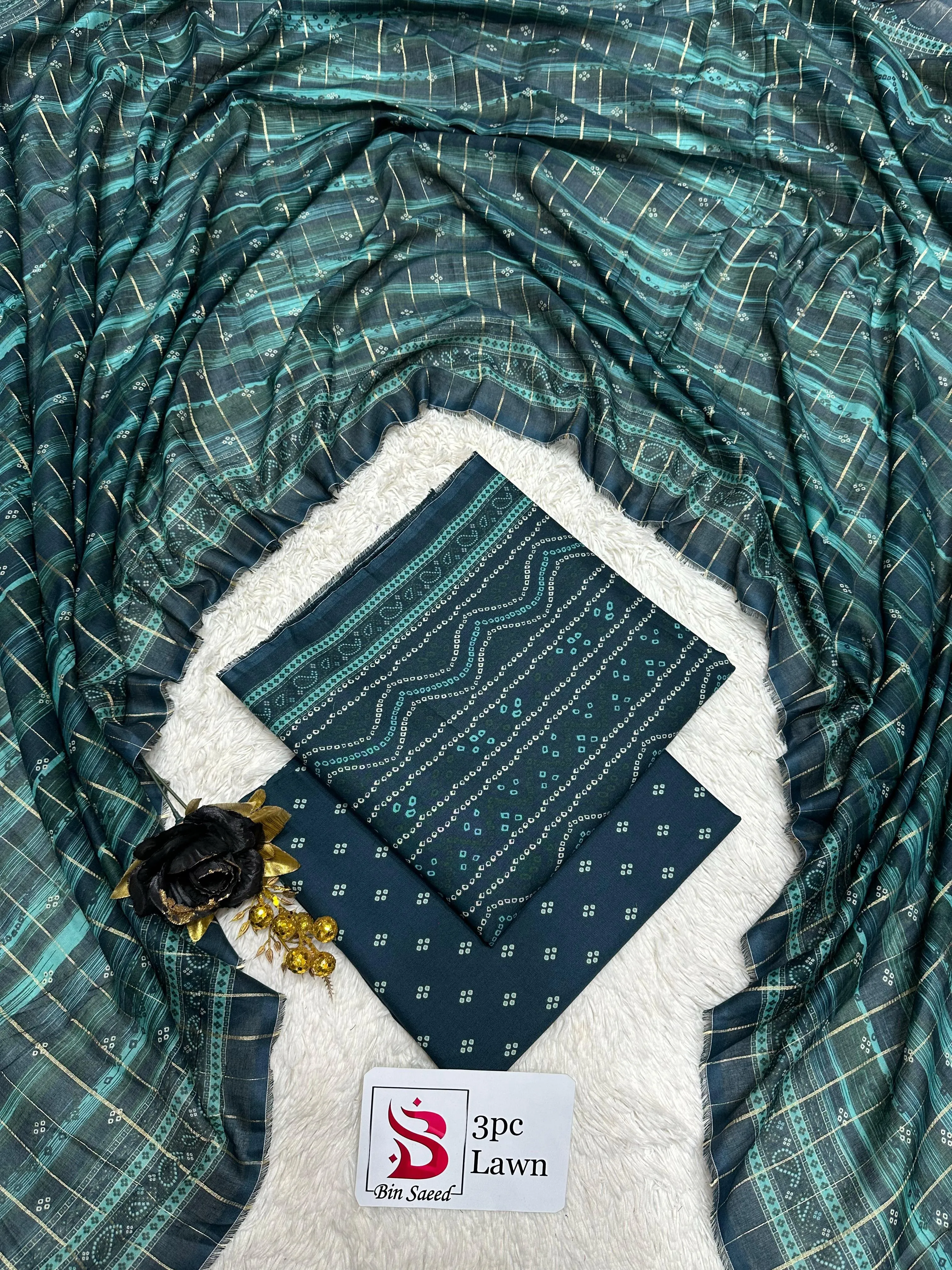 Bin Saeed Lawn 3PC Suit 2026 (11)