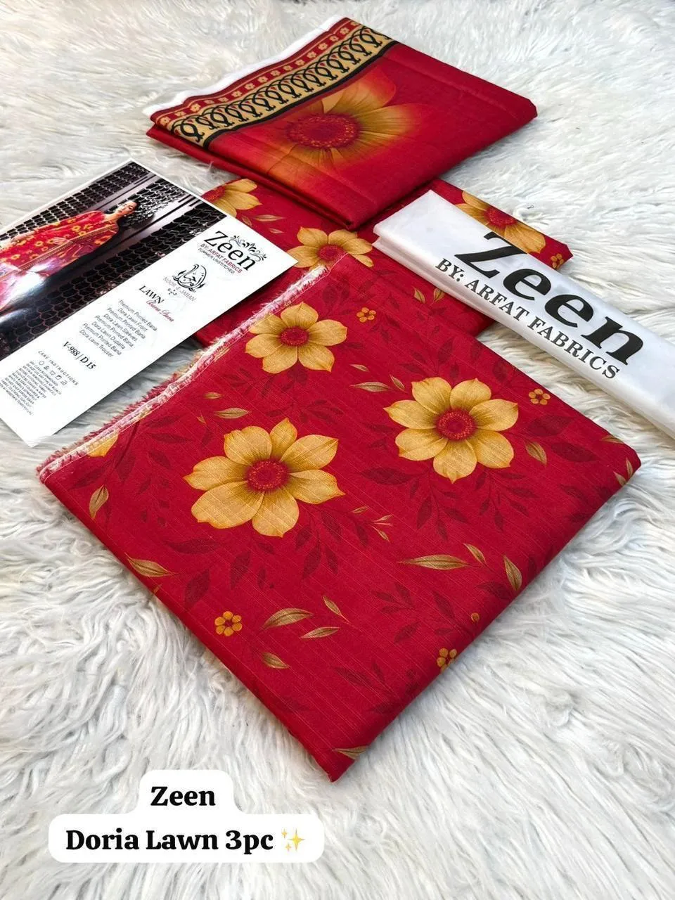Zeen Doria Lawn 3PC Suit 2026 (8)