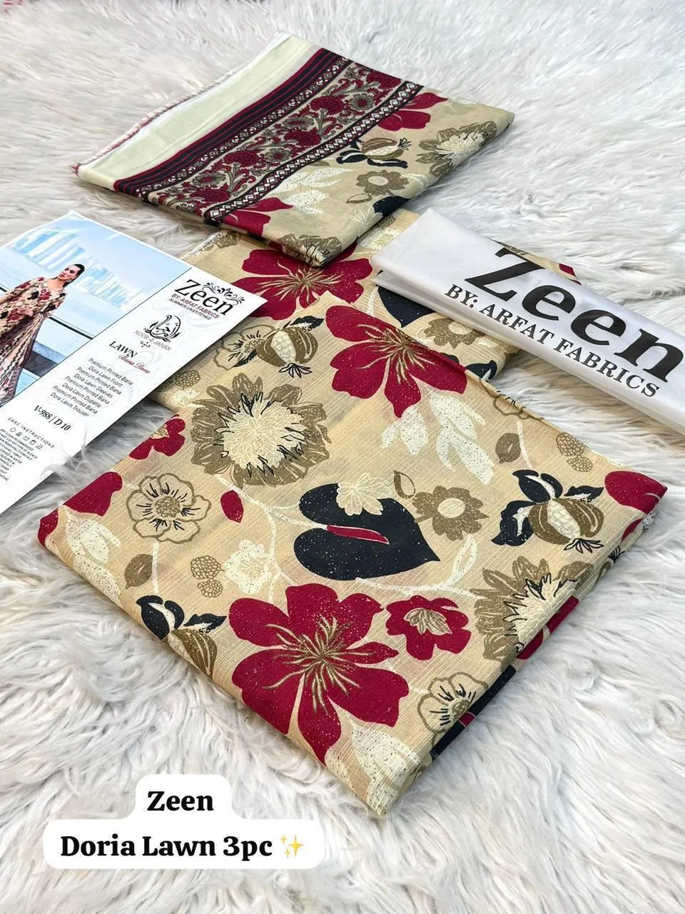 Zeen Doria Lawn 3PC Suit 2026 | Printed Summer Collection 20+ Designs