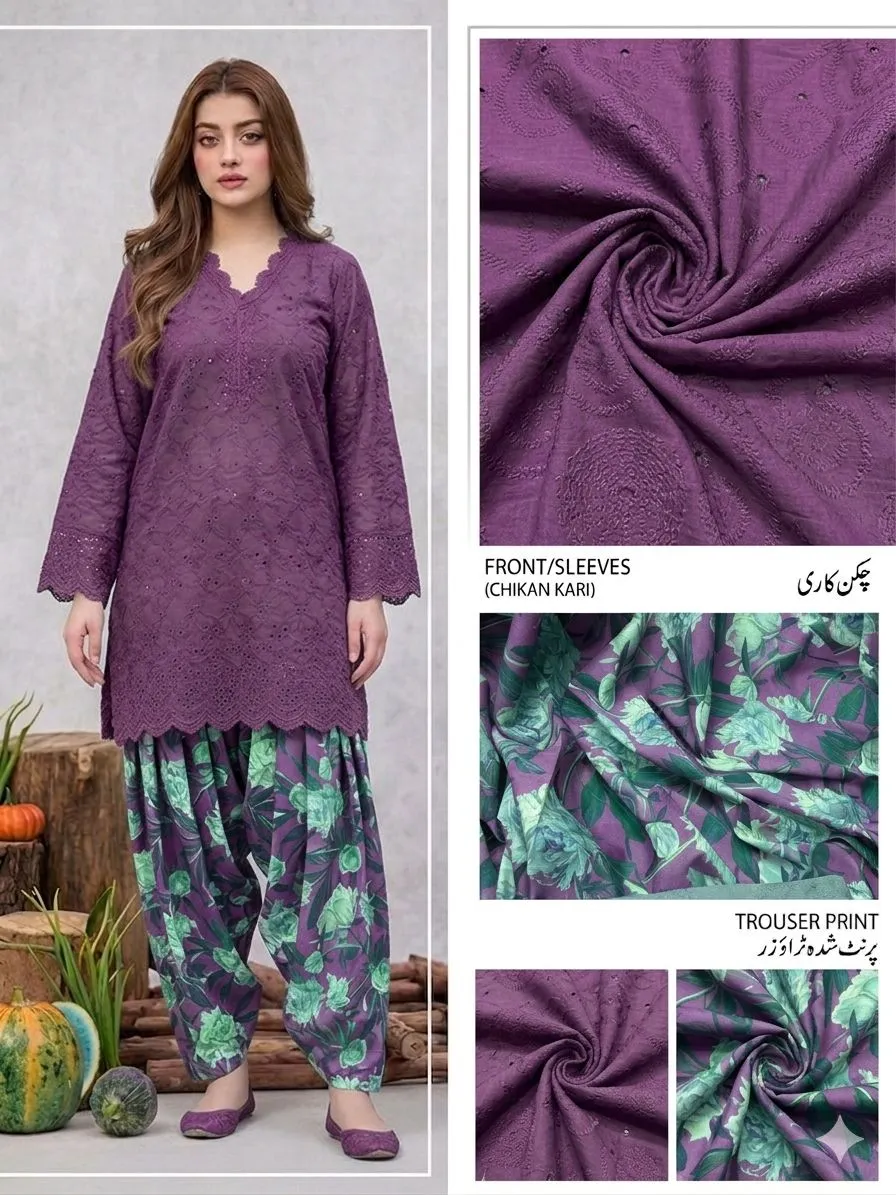 Chikankari Lawn 2PC Suit 2026 (17)