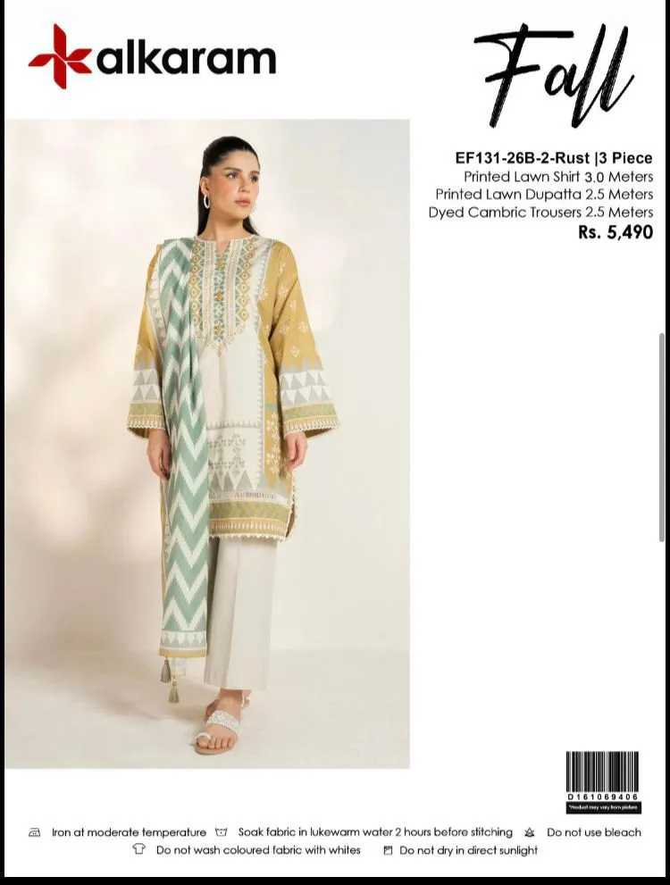 Alkaram Lawn 3PC Suit Collection 2026 (18)