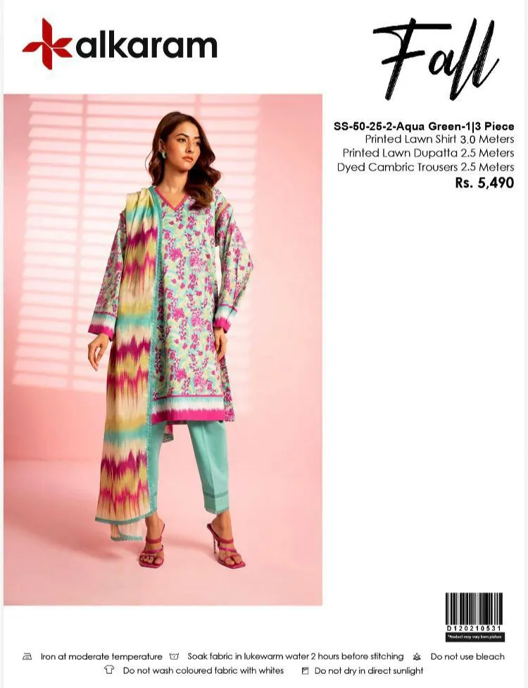 Alkaram Lawn 3PC Suit Collection 2026 (3)