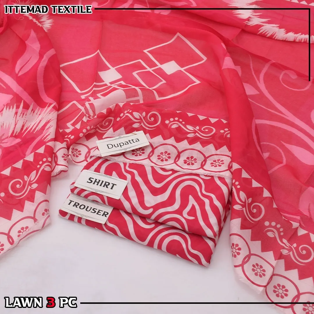 Allover Printed Lawn Suit 3PC (42)