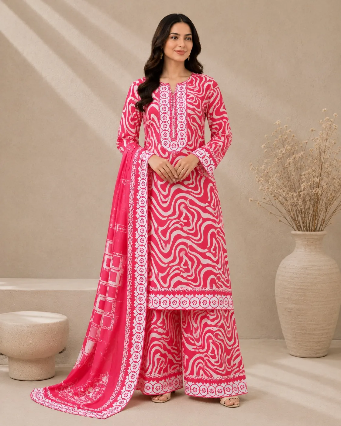 Allover Printed Lawn Suit 3PC (40)
