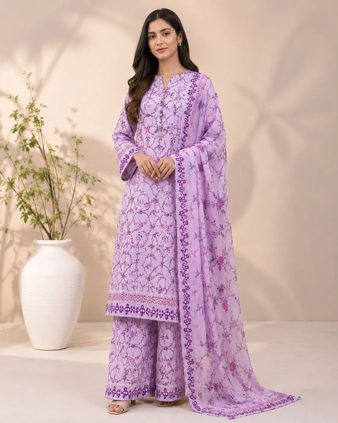 Allover Printed Lawn Suit 3PC (30)