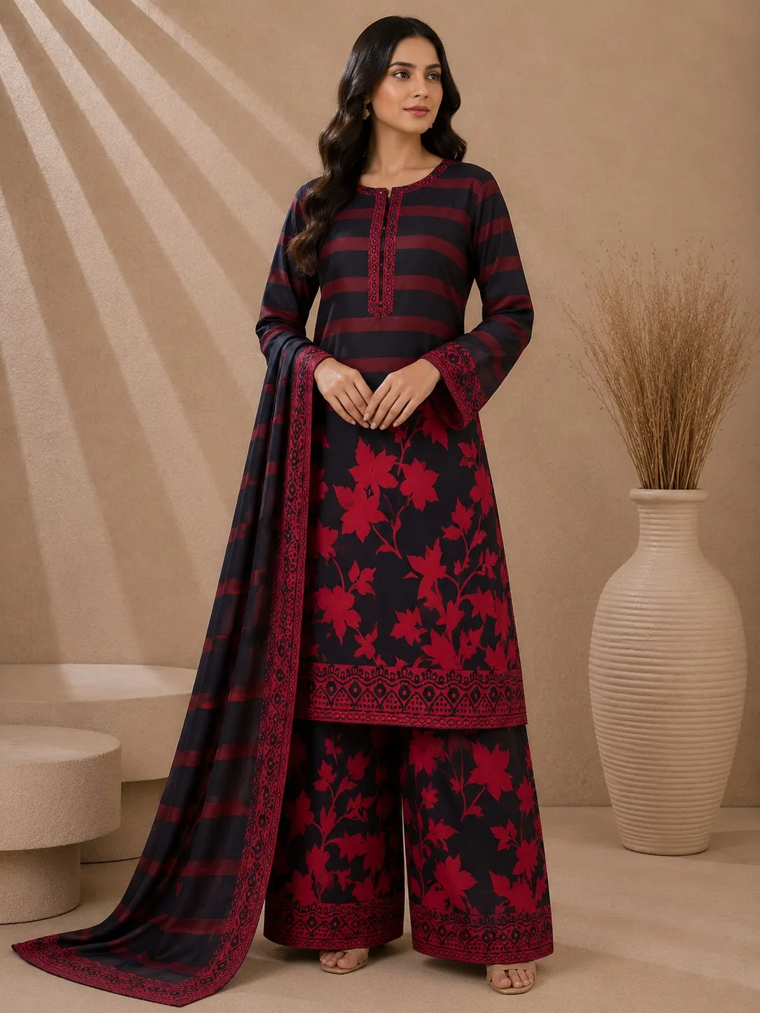 Allover Printed Lawn Suit 3PC (14)