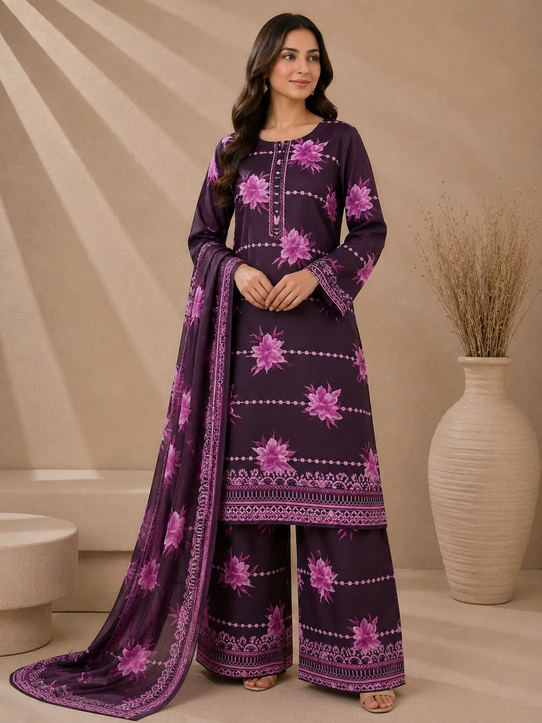 Allover Printed Lawn Suit 3PC (12)