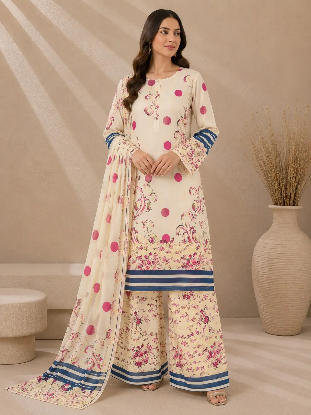 Allover Printed Lawn Suit 3PC (5)