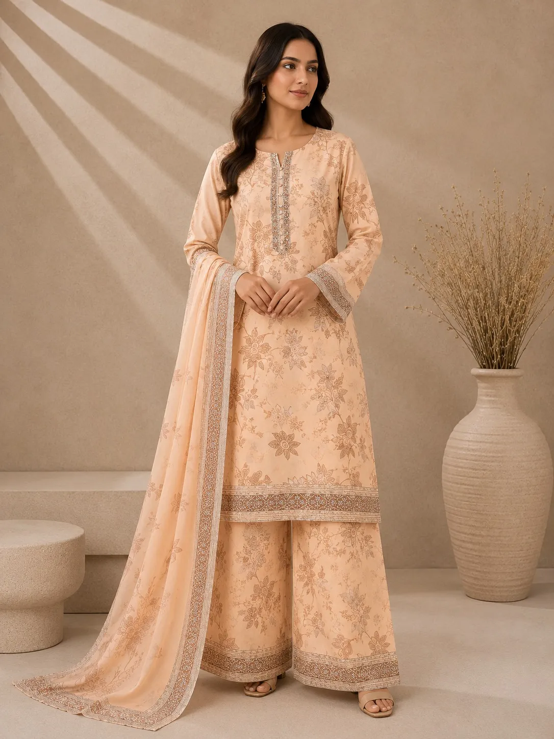 Allover Printed Lawn Suit 3PC (3)