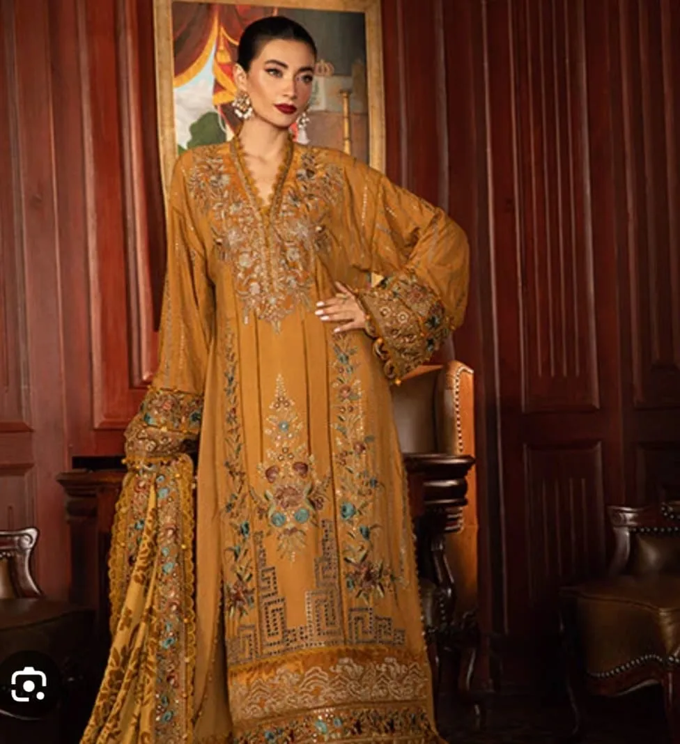 Maria B Hit Code Airjet Lawn 3PC Embroidered Suit | Yashfa Noor Style