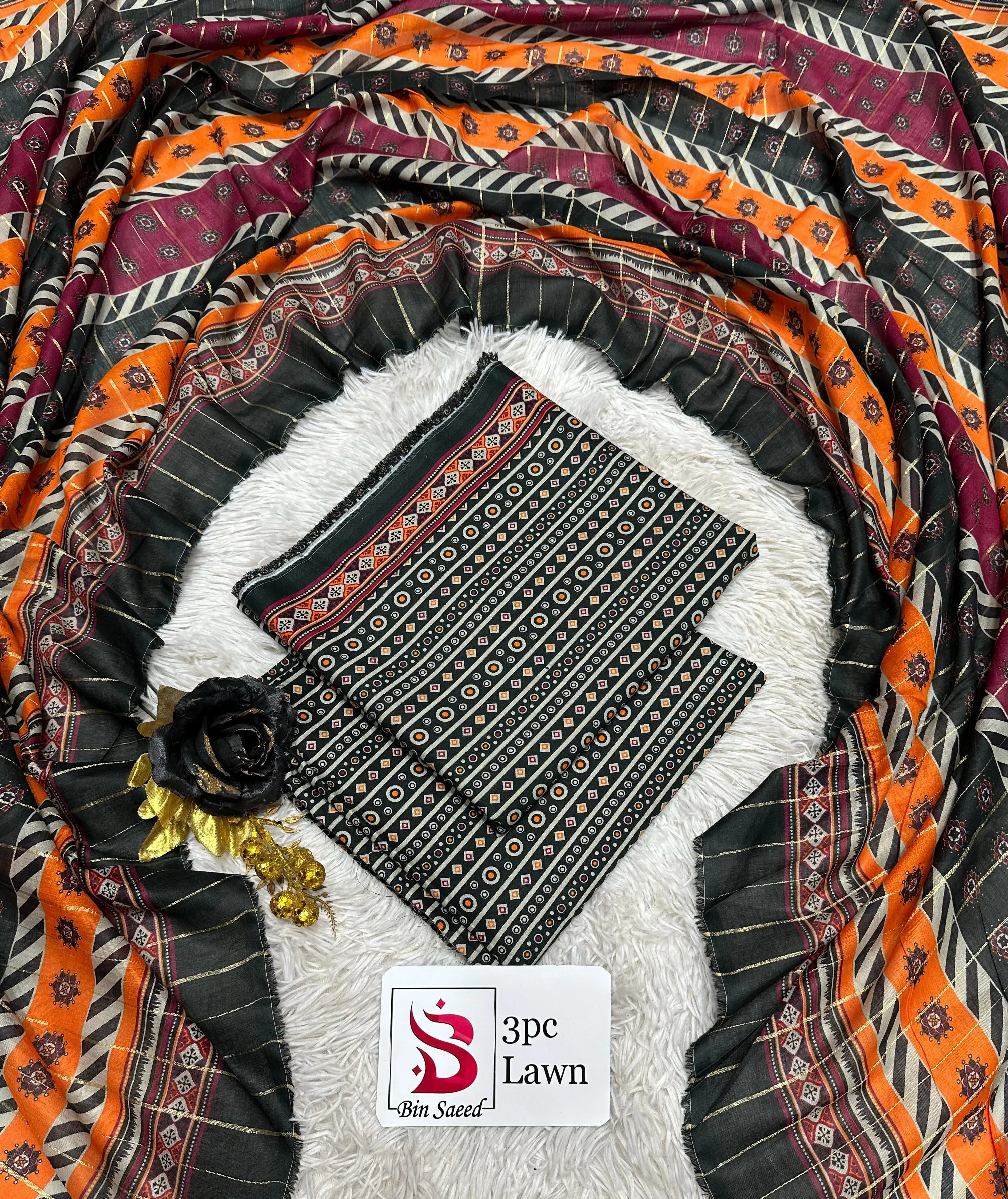 BIN SAEED Lawn 3PC Collection (56)