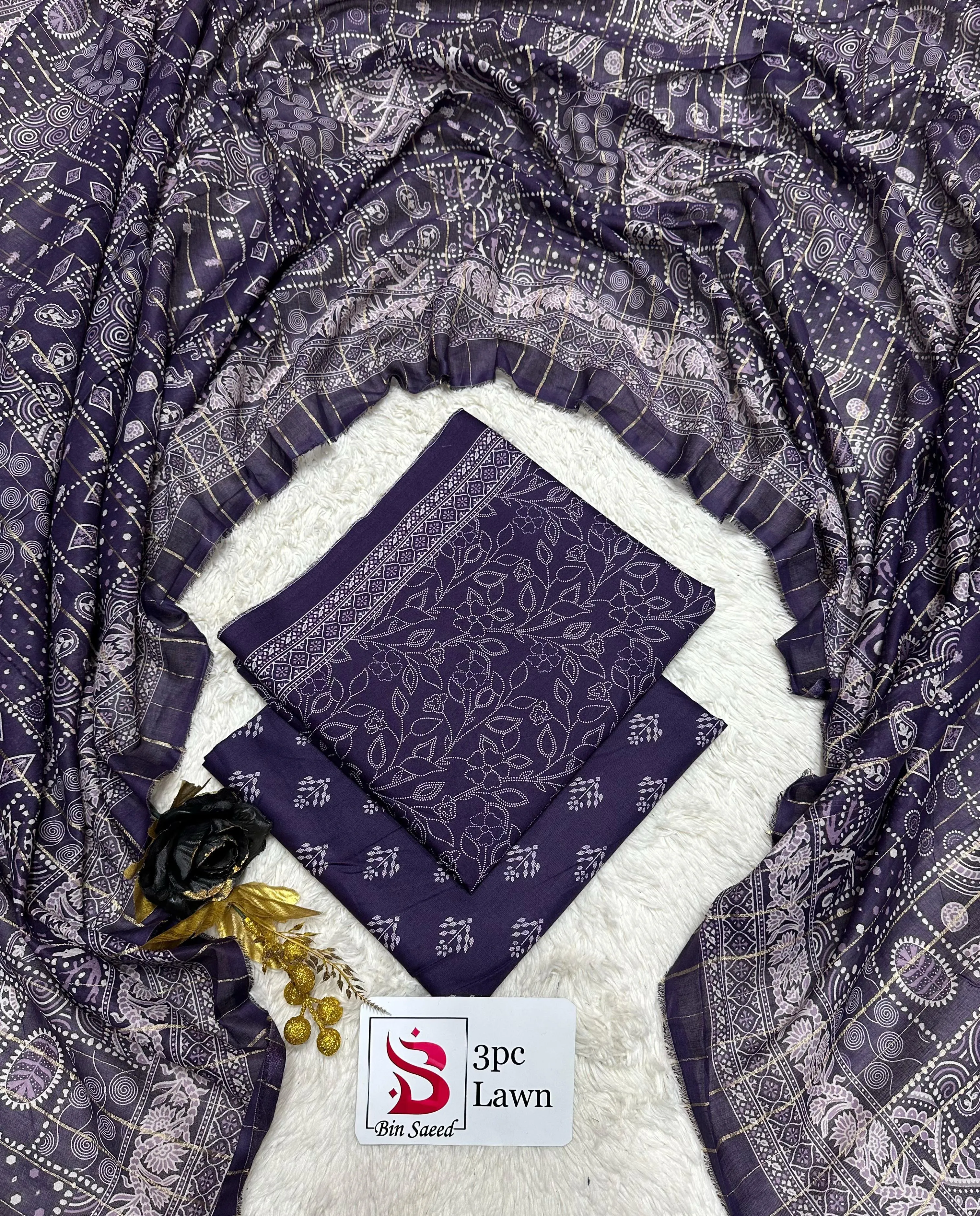 BIN SAEED Lawn 3PC Collection (42)