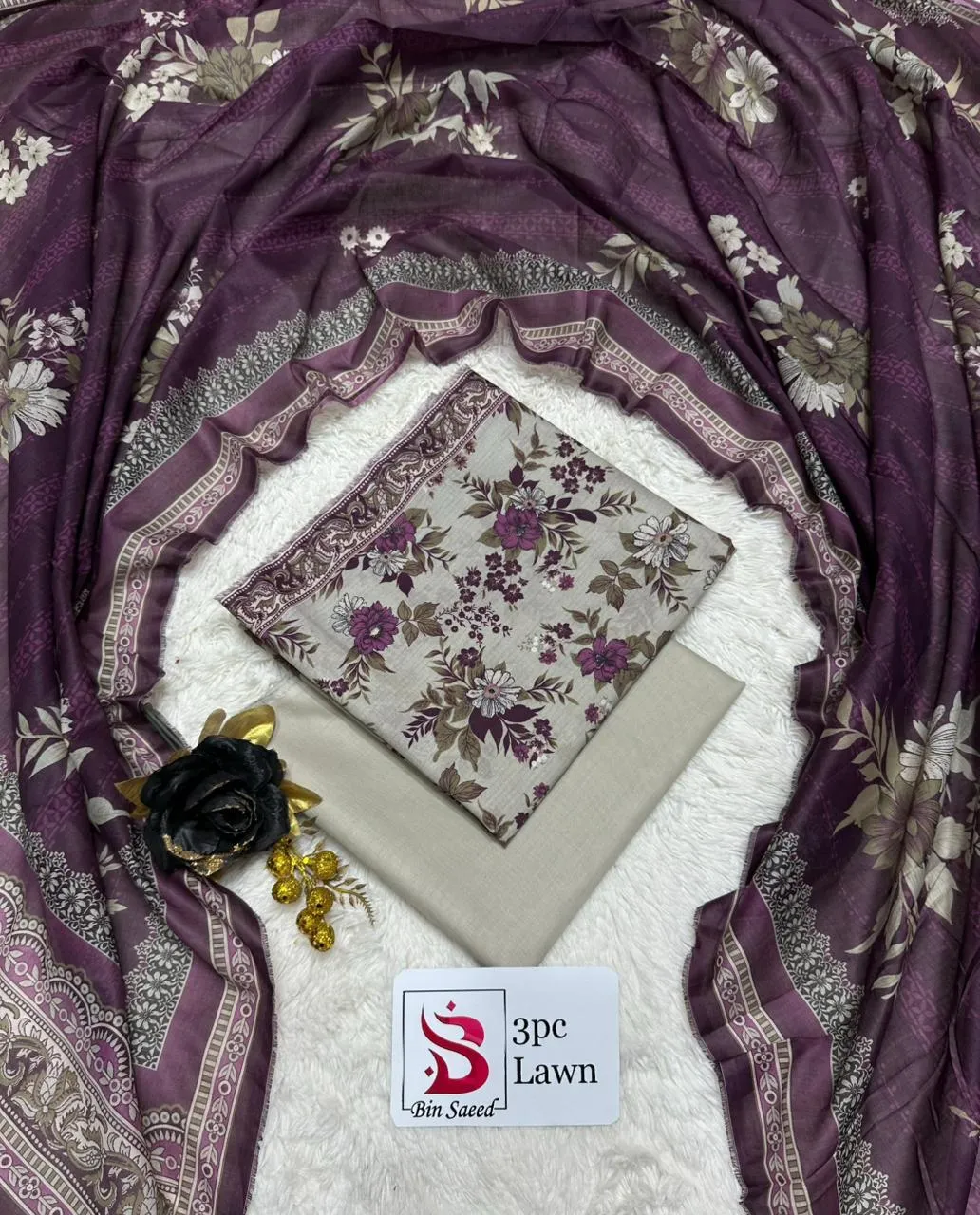 BIN SAEED Lawn 3PC Collection (13)