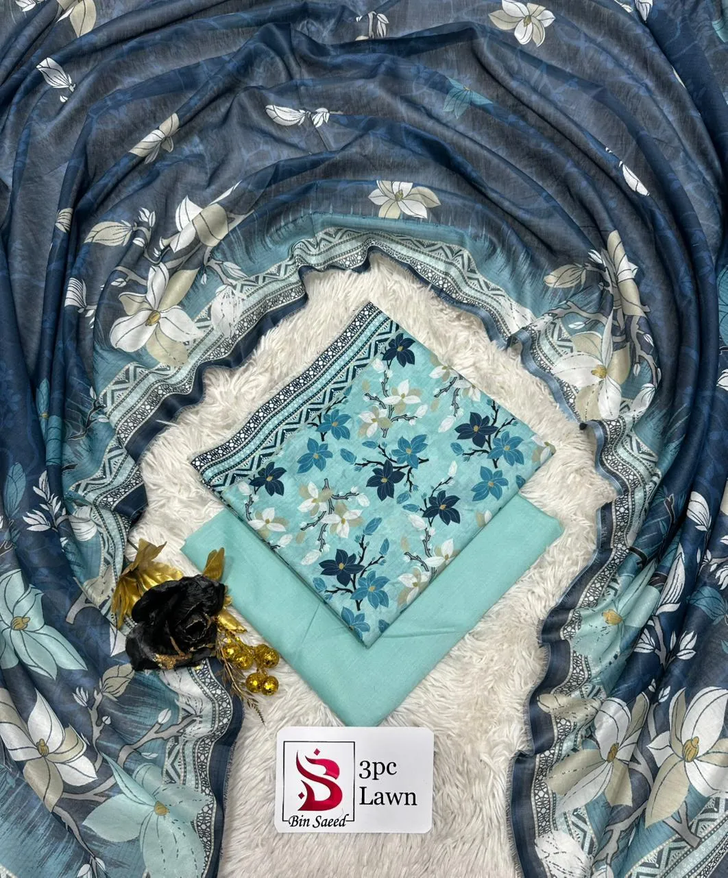 BIN SAEED Lawn 3PC Collection (10)