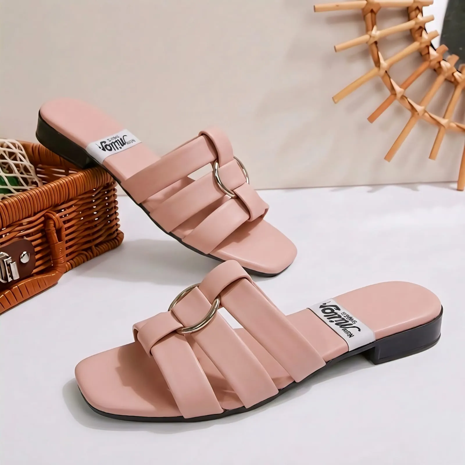 Ladies Low Heels Sandals Footwear (4)
