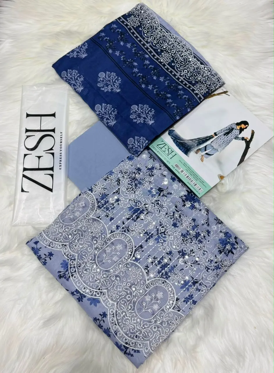 ZESH Summer Collection 2026 Embroidered Lawn 3PC Suit