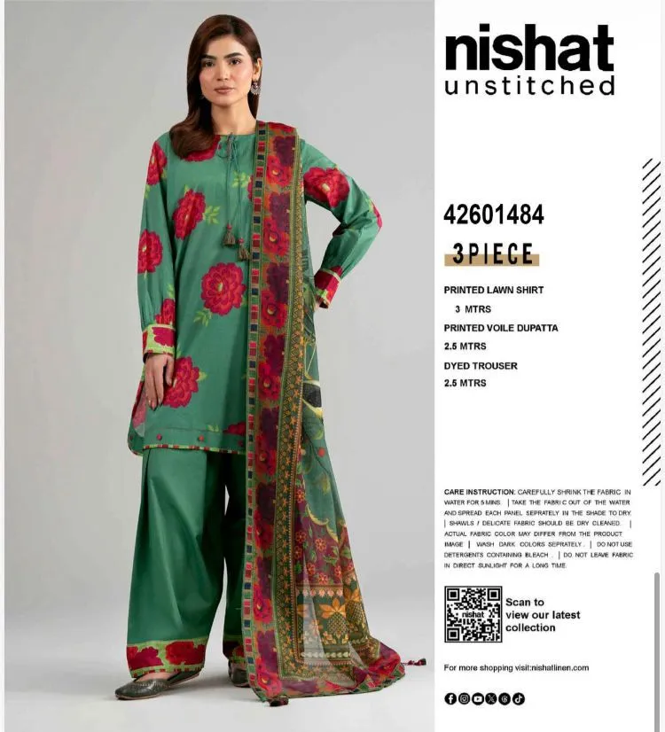 Unstitched Digital Printed Lawn 3PC Collection Latest Volume 2026