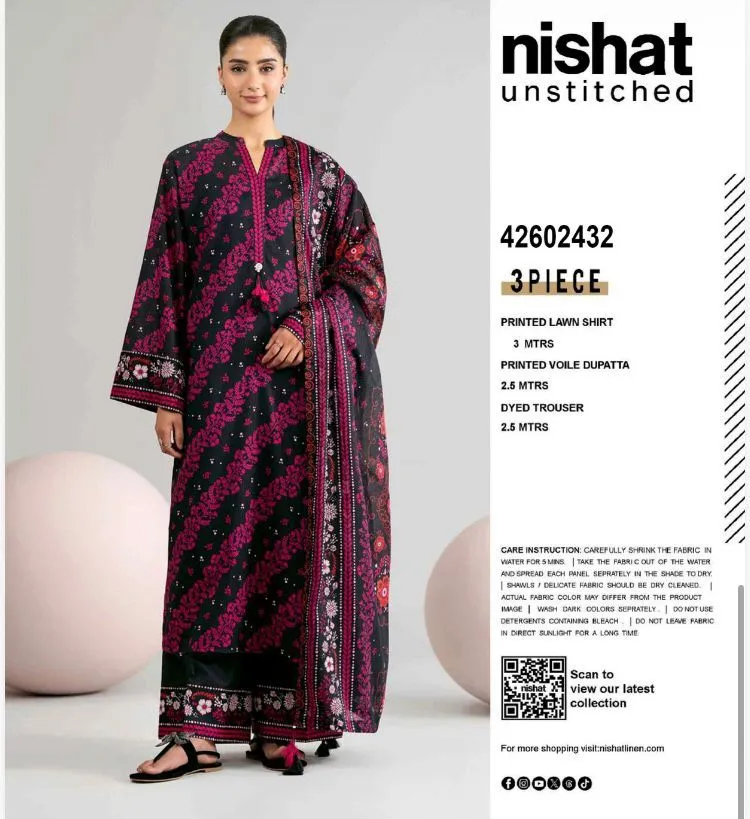 Unstitched Digital Printed Lawn (7)