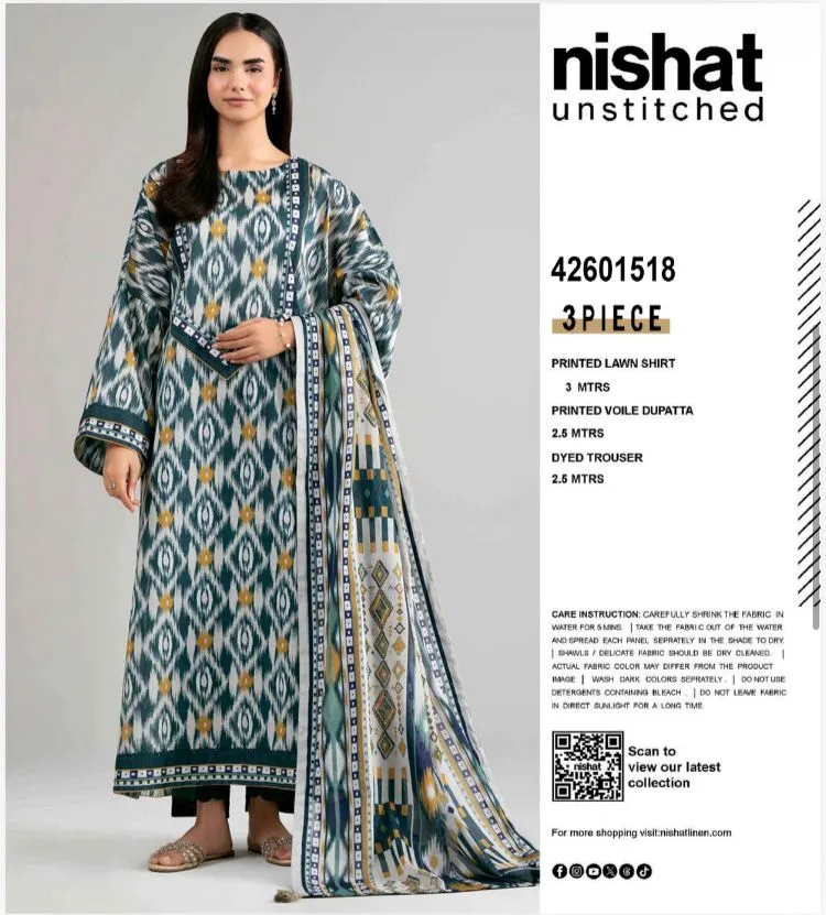 Unstitched Digital Printed Lawn (5)