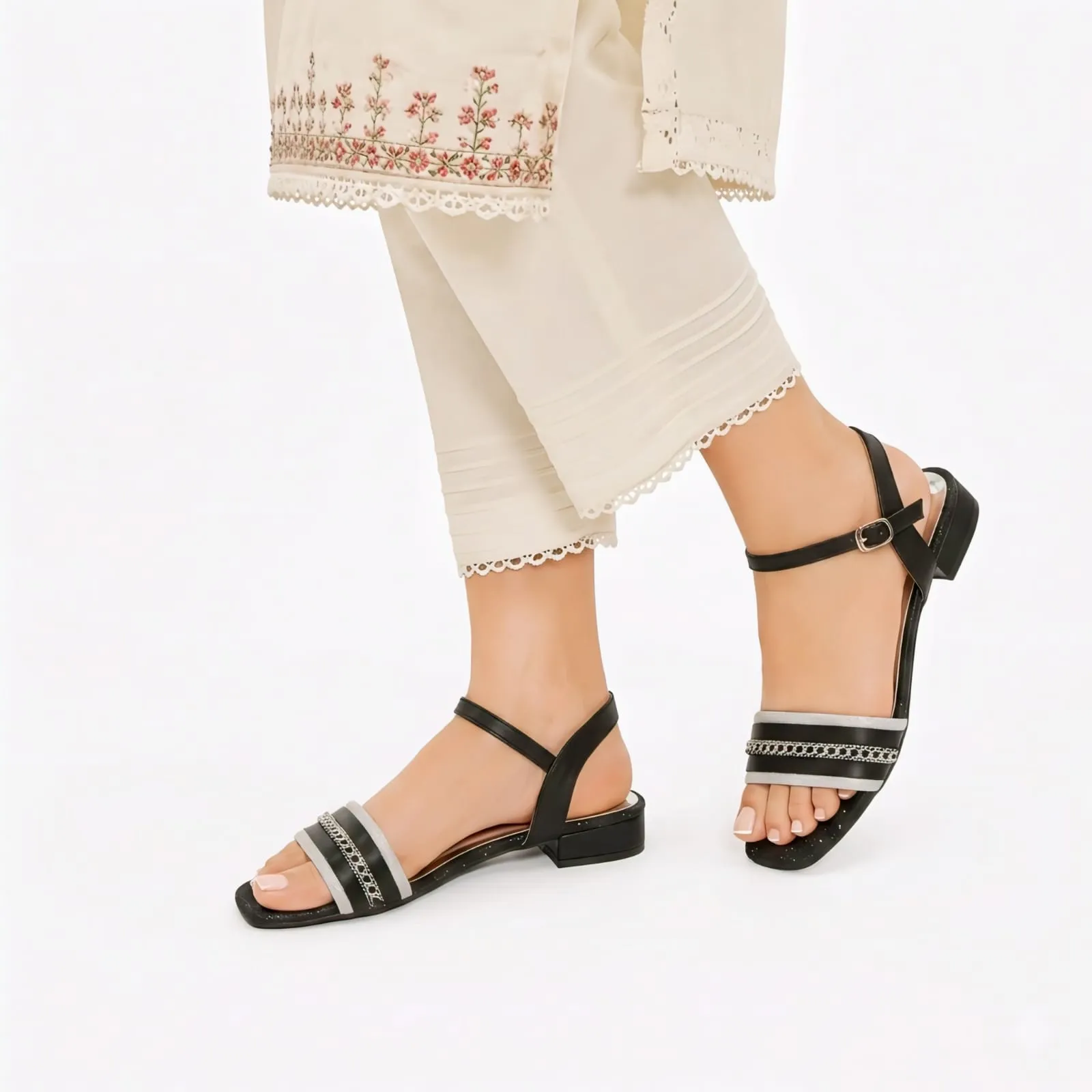 ladies low heel sandals (6)
